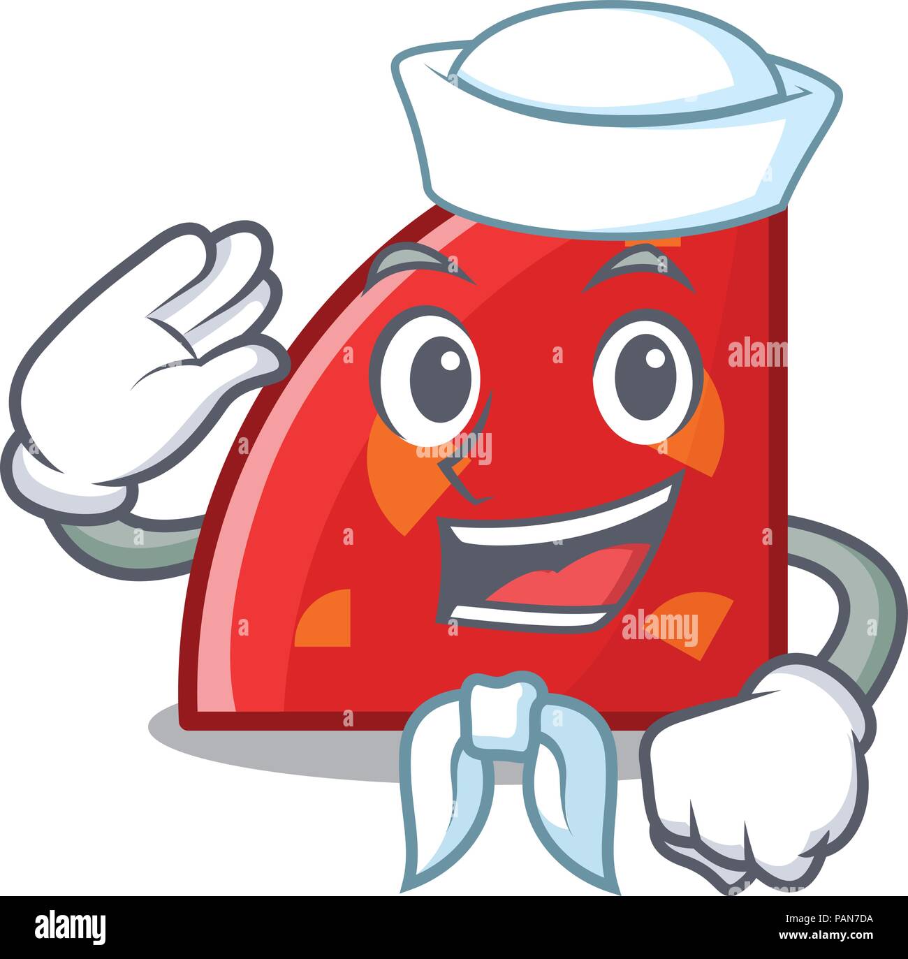 Sailor carattere quadrante in stile cartone animato Illustrazione Vettoriale