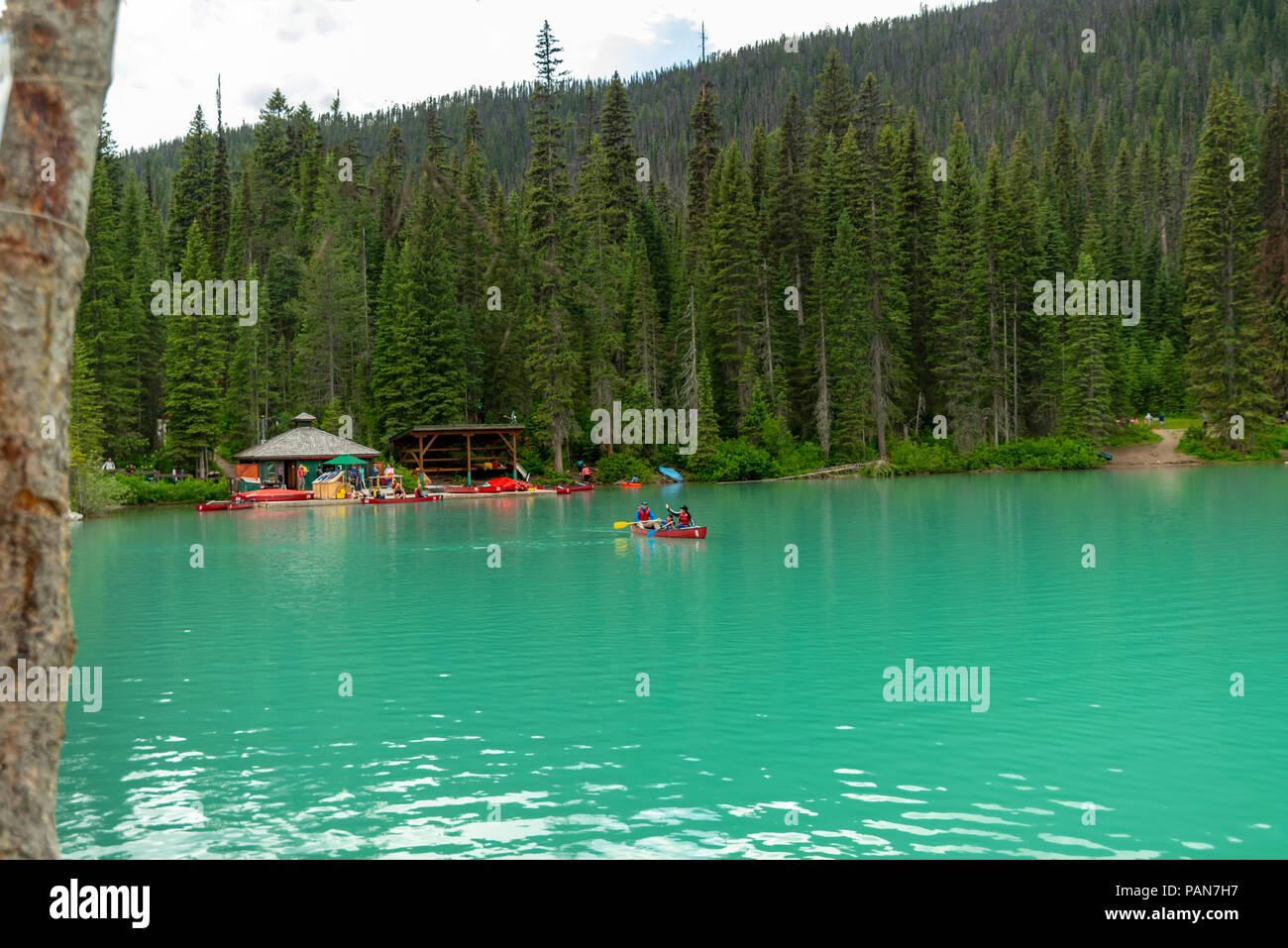 Splendido il Canada - incredibile bellezza Lago Smeraldo nel Parco Nazionale di Yoho 3, BC, Canada. Foto Stock