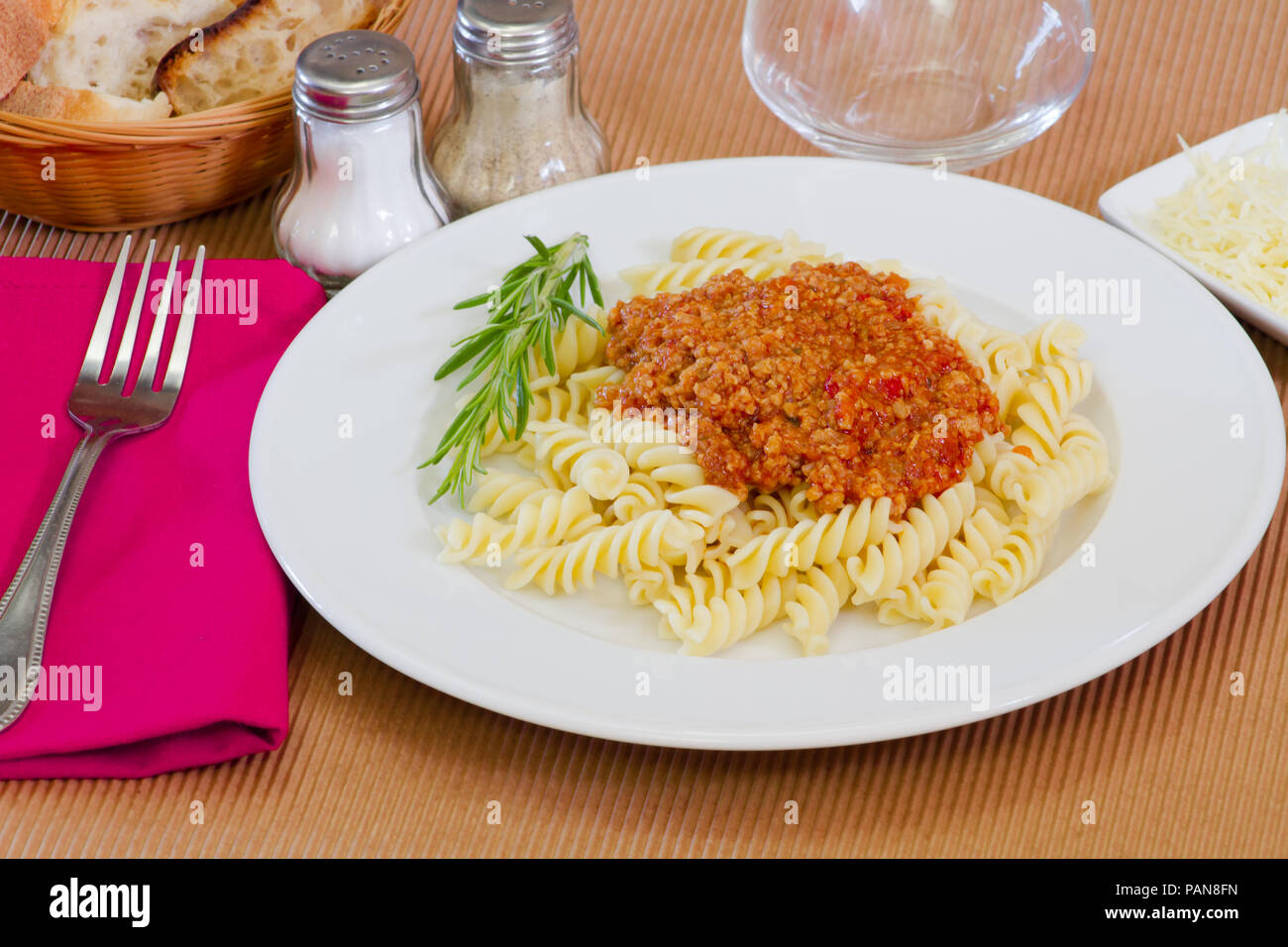 pasta alla bolognese Foto Stock