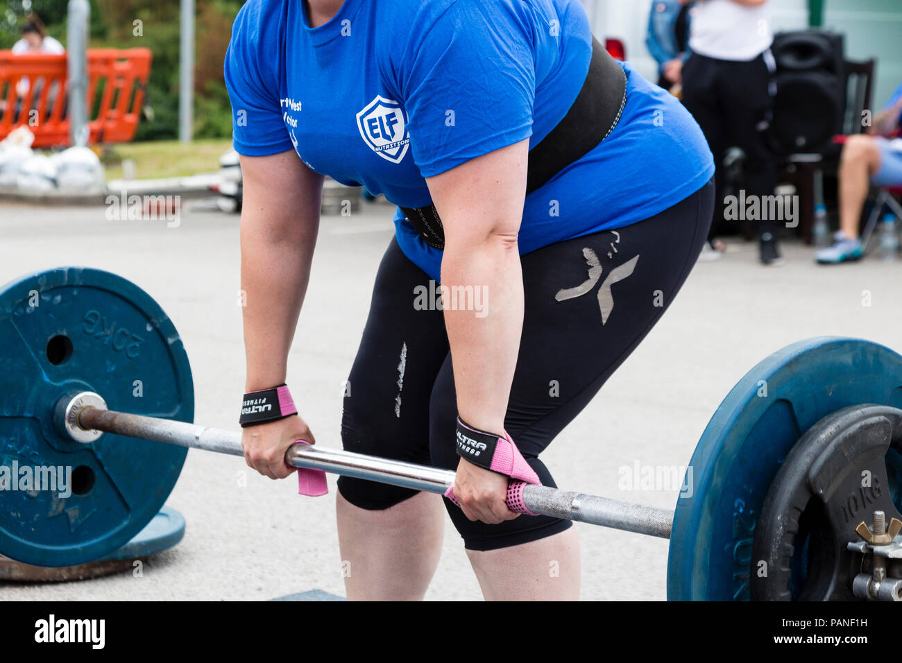 A nord ovest di Sollevamento Pesi guerriero concorrenza, St Helens, Merseyside Regno Unito Foto Stock