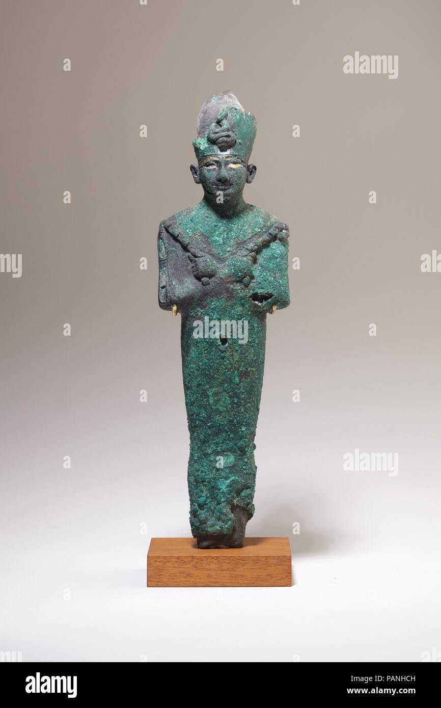 Osiride. Dimensioni: 33,2 × 10,1 × 5,6 cm (13 1/16 × 4 × 2 3/16 in.). Dynasty: Dynasty 21-25. Data: ca. 1070-664 A.C.. Museo: Metropolitan Museum of Art di New York, Stati Uniti d'America. Foto Stock