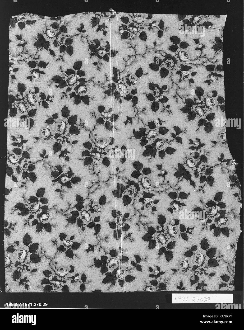 Pezzo. Cultura: British, probabilmente. Dimensioni: L. 18 x W. 23 1/2 pollici (larghezza del telaio) 45,7 x 59,7 cm. Data: 1840-50. Museo: Metropolitan Museum of Art di New York, Stati Uniti d'America. Foto Stock