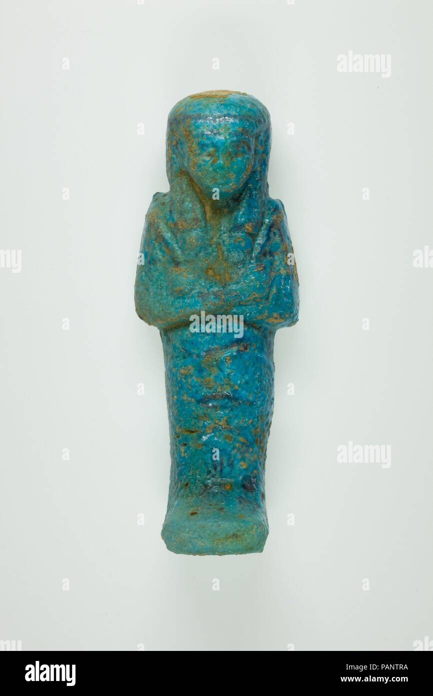 Lavoratore di Shabti Henettawy (C), Figlia di Isetemkheb. Dimensioni: h. 12,1 × w. 4.4 × d. 3.3 cm (4 3/4 × 1 3/4 × 1 5/16 in.). Dynasty: Dynasty 21. Data: ca. 990-970 A.C. Museo: Metropolitan Museum of Art di New York, Stati Uniti d'America. Foto Stock