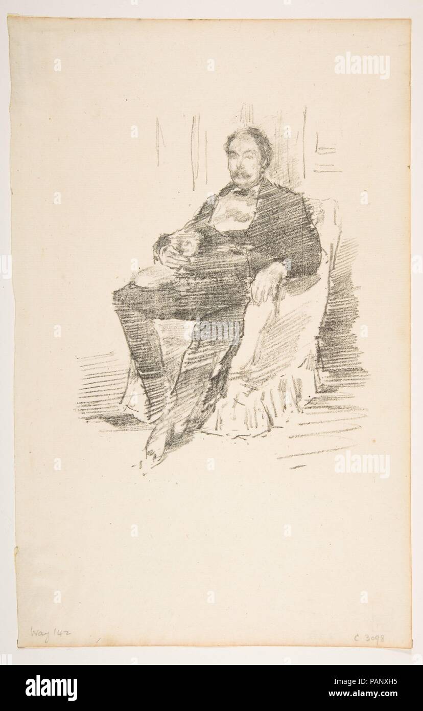 Ritratto del dottor Whistler, No. 2. Artista: James McNeill Whistler (American, Lowell Massachusetts 1834-1903 Londra). Dimensioni: Immagine: 7 9/16 x 6 1/16 in. (19,2 × 15,4 cm) foglio: 12 3/4 x 8 1/16 in. (32,4 x 20,5 cm). Data: 1894. Museo: Metropolitan Museum of Art di New York, Stati Uniti d'America. Foto Stock