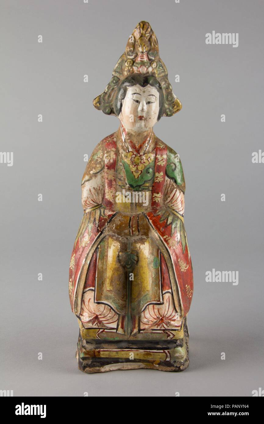 Tomba figura. Cultura: la Cina. Dimensioni: H. 12 a. (30,5 cm). Museo: Metropolitan Museum of Art di New York, Stati Uniti d'America. Foto Stock