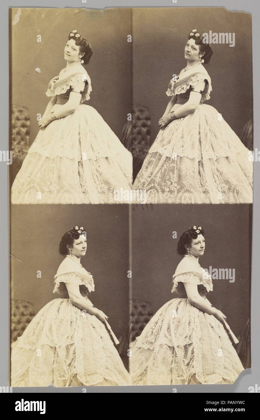 Honoune Keller. Artista: André-Adolphe-Eugène Disdéri (francese, Parigi Parigi 1819-1889). Dimensioni: Immagine: 19,4 × 12,5 cm (7 5/8 × 4 15/16 in.). Data: 1864-65. Museo: Metropolitan Museum of Art di New York, Stati Uniti d'America. Foto Stock