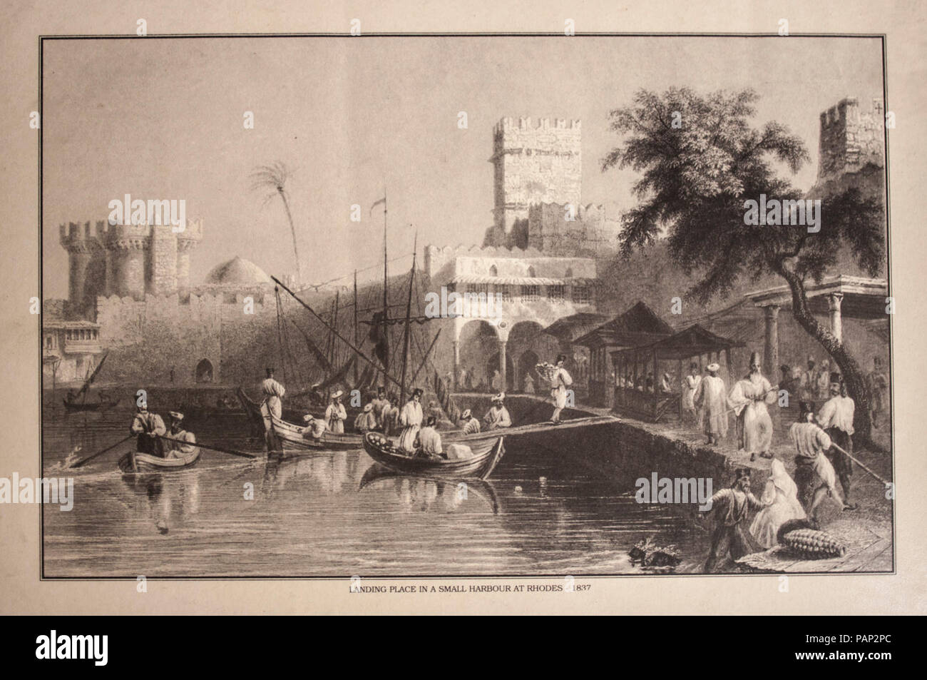 Un piccolo porto di Rodi. Foto Stock