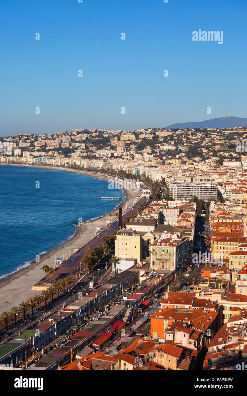 Francia, Provence-Alpes-Côte d'Azur, Nizza Promenade des Anglais Foto Stock