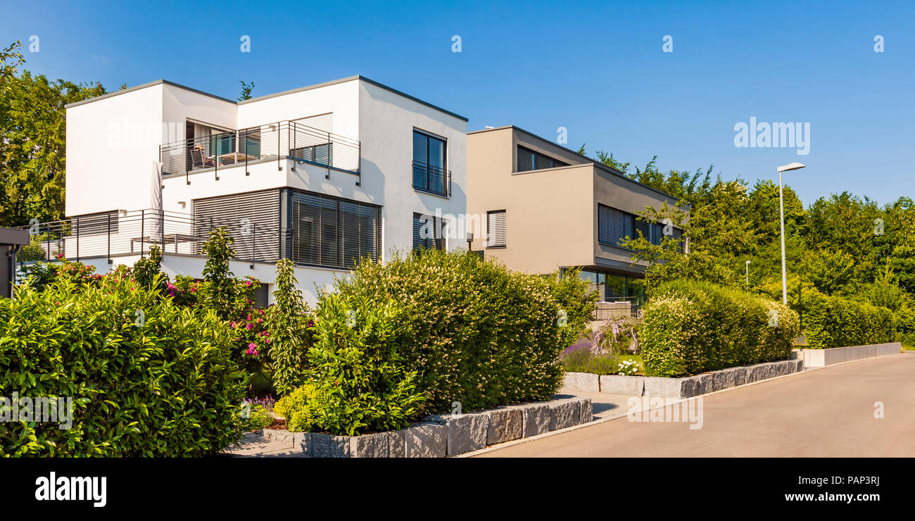 Germania, Blaustein, area di sviluppo con una moderna-case famiglia Foto Stock