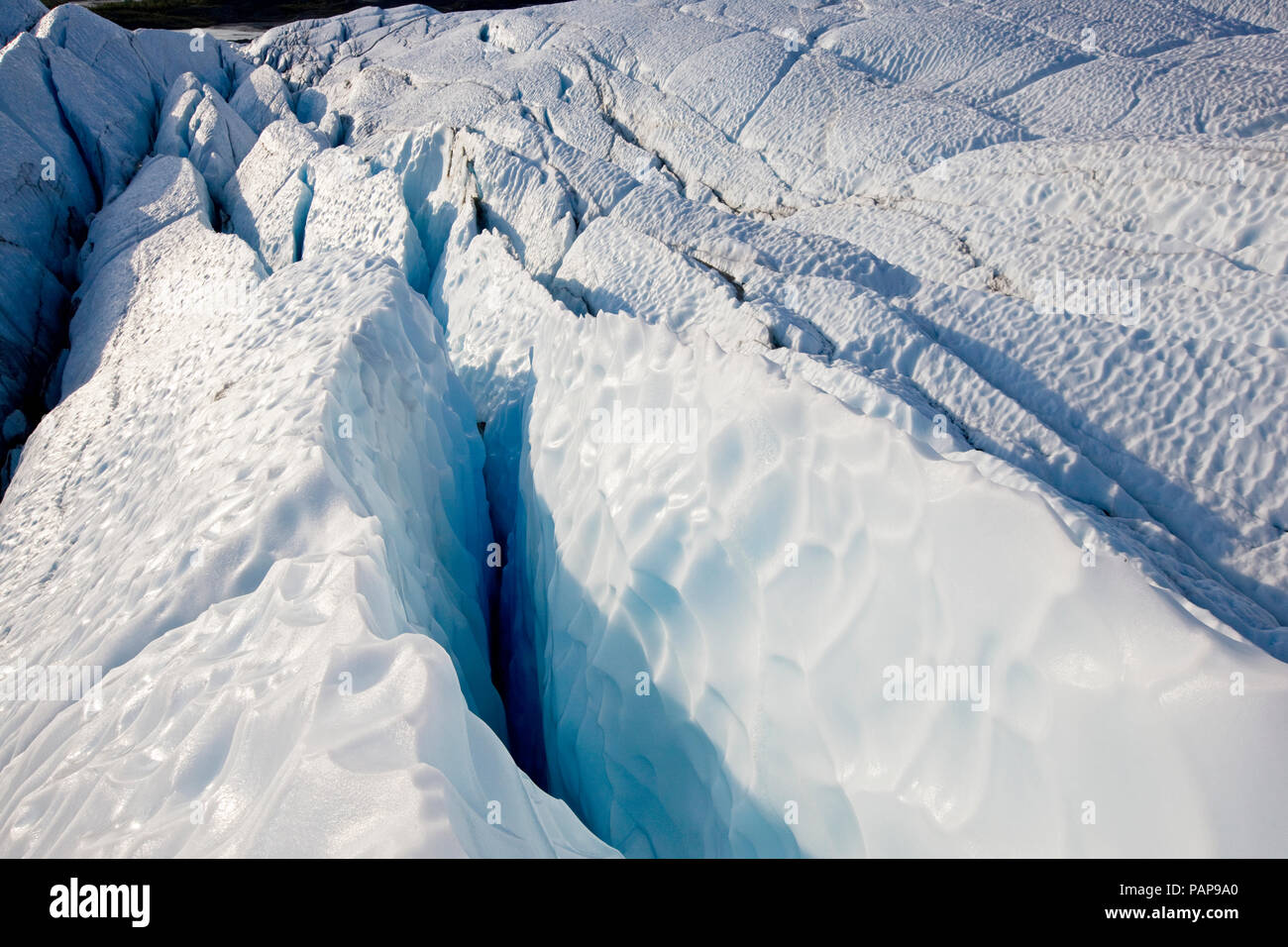 Stati Uniti d'America, Alaska, crepaccio al ghiacciaio Matanuska Foto Stock