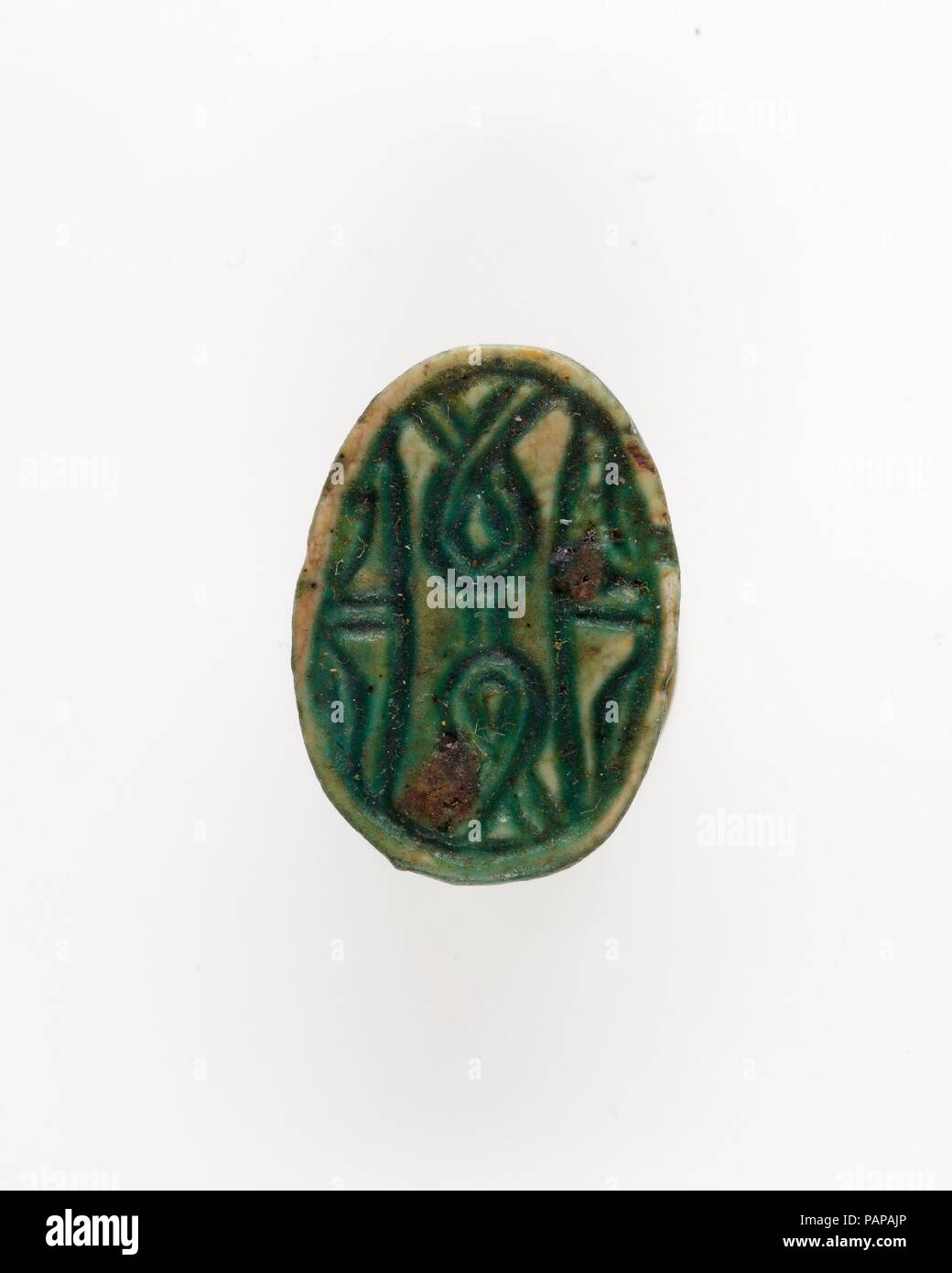 Scarabeo. Dimensioni: l. 1,6 cm (5/8 in). Dynasty: Dynasty 12-18. Data: ca. 1981-1295 A.C. Museo: Metropolitan Museum of Art di New York, Stati Uniti d'America. Foto Stock