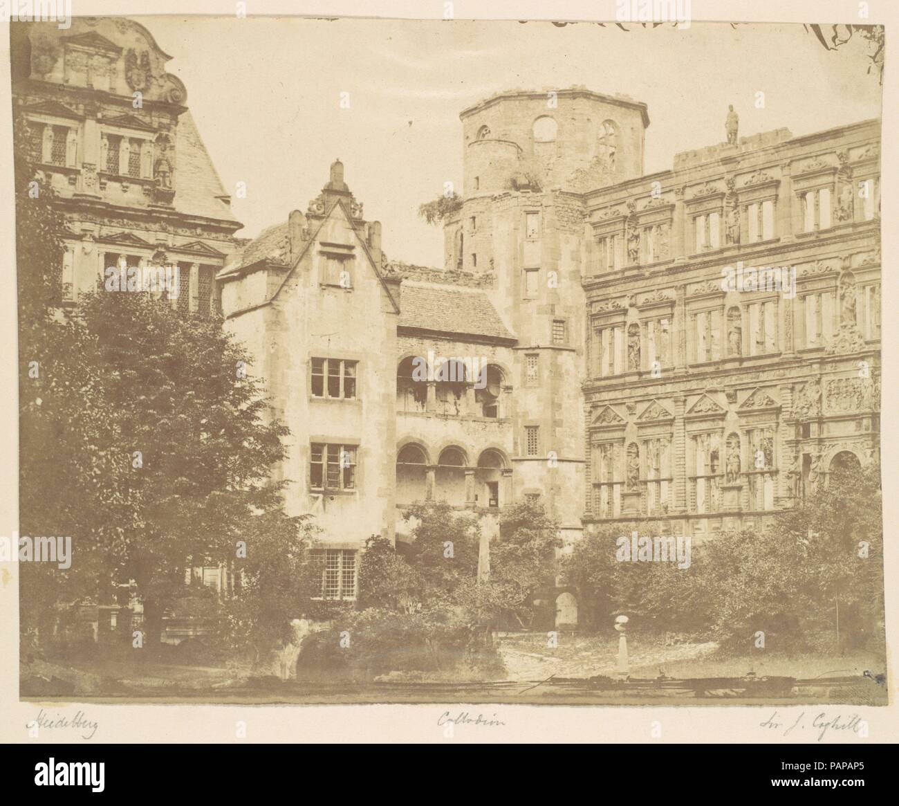 Heidelberg. Artista: John Coghill Joscelyn (Irlandese, 1826-1905). Dimensioni: circa 15,2 x 20,3 cm (6 x 8 in.). Data: ca. 1855. Museo: Metropolitan Museum of Art di New York, Stati Uniti d'America. Foto Stock