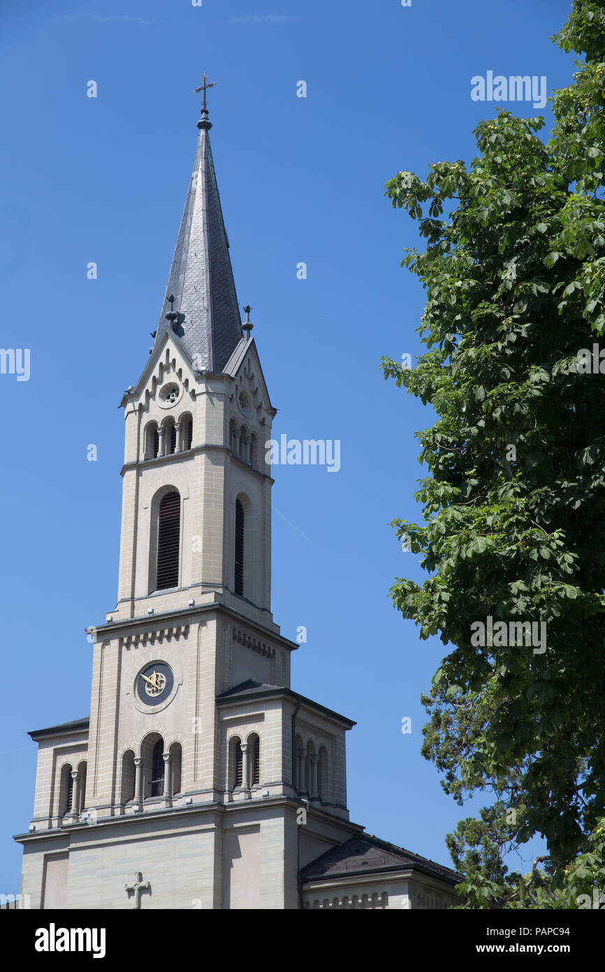 Costanza visto dalla torre della chiesa, presso la frontiera con la Svizzera Foto Stock