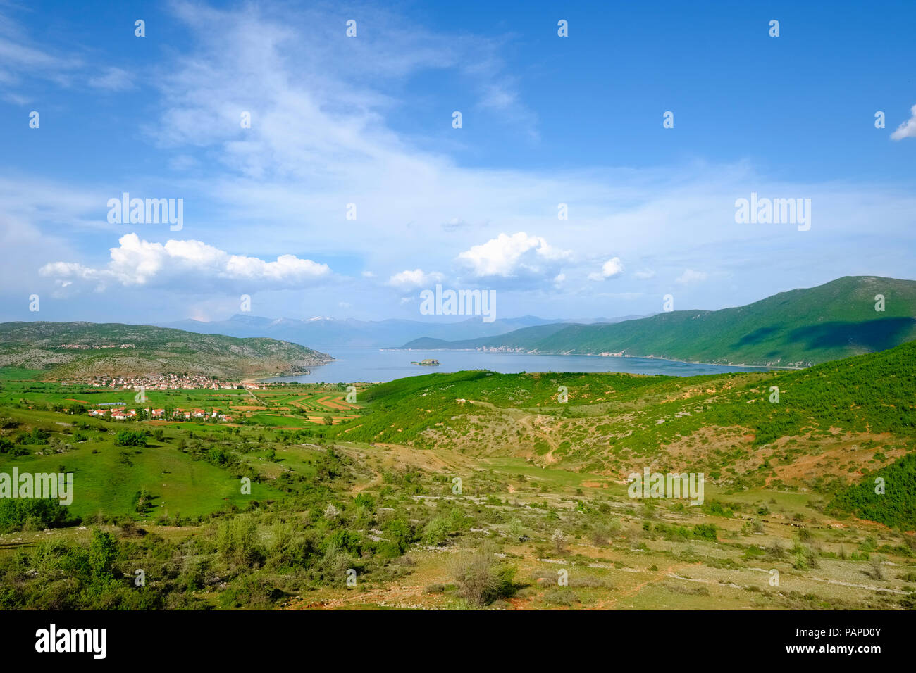 Albania, Prespa, il Parco Nazionale del lago Prespa vicino Korca Foto Stock