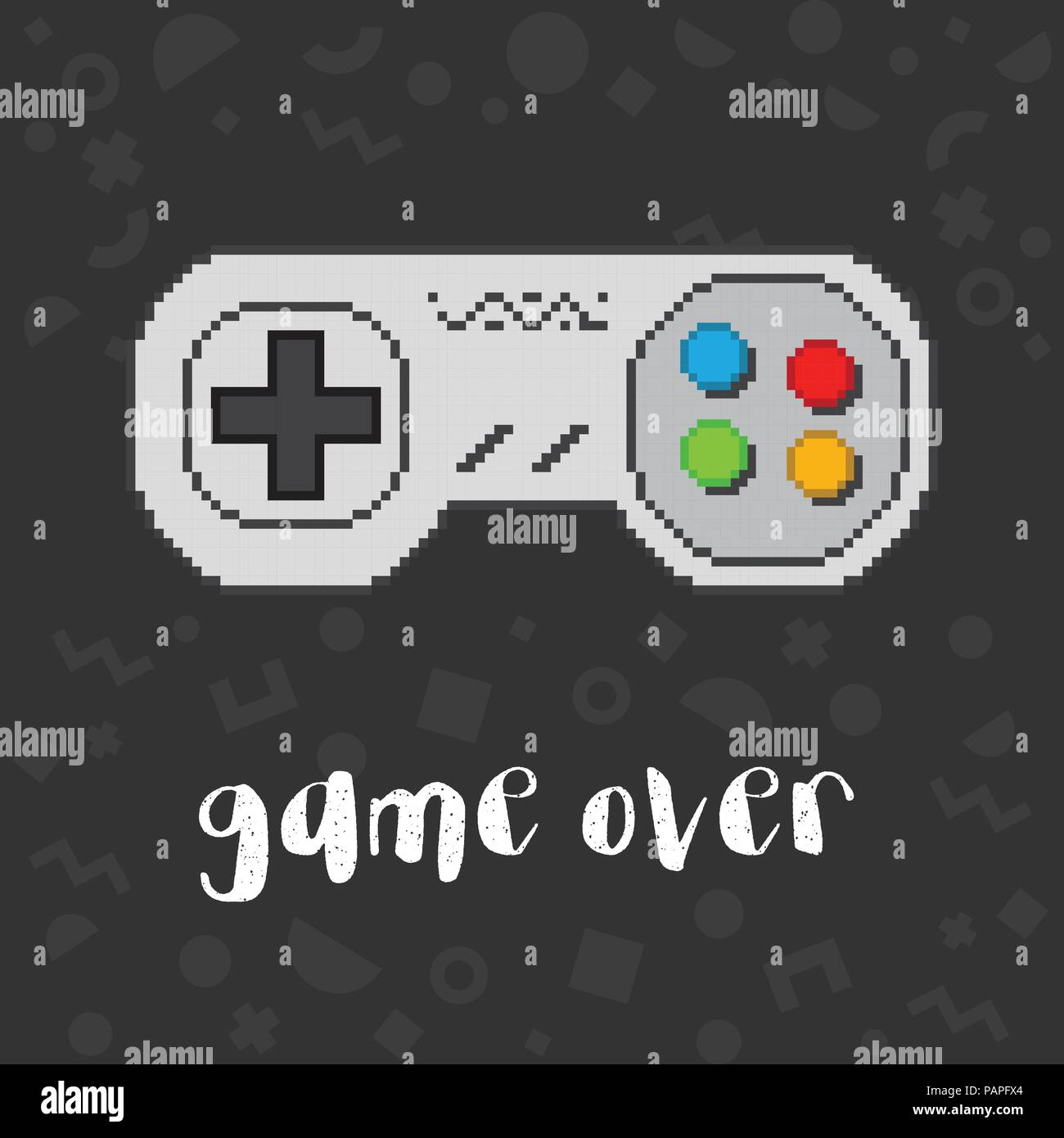 Vettore di pixel controller di gioco Illustrazione Vettoriale