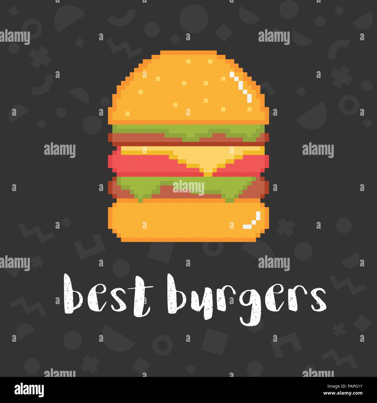 Vector migliori hamburger illustrazione Illustrazione Vettoriale