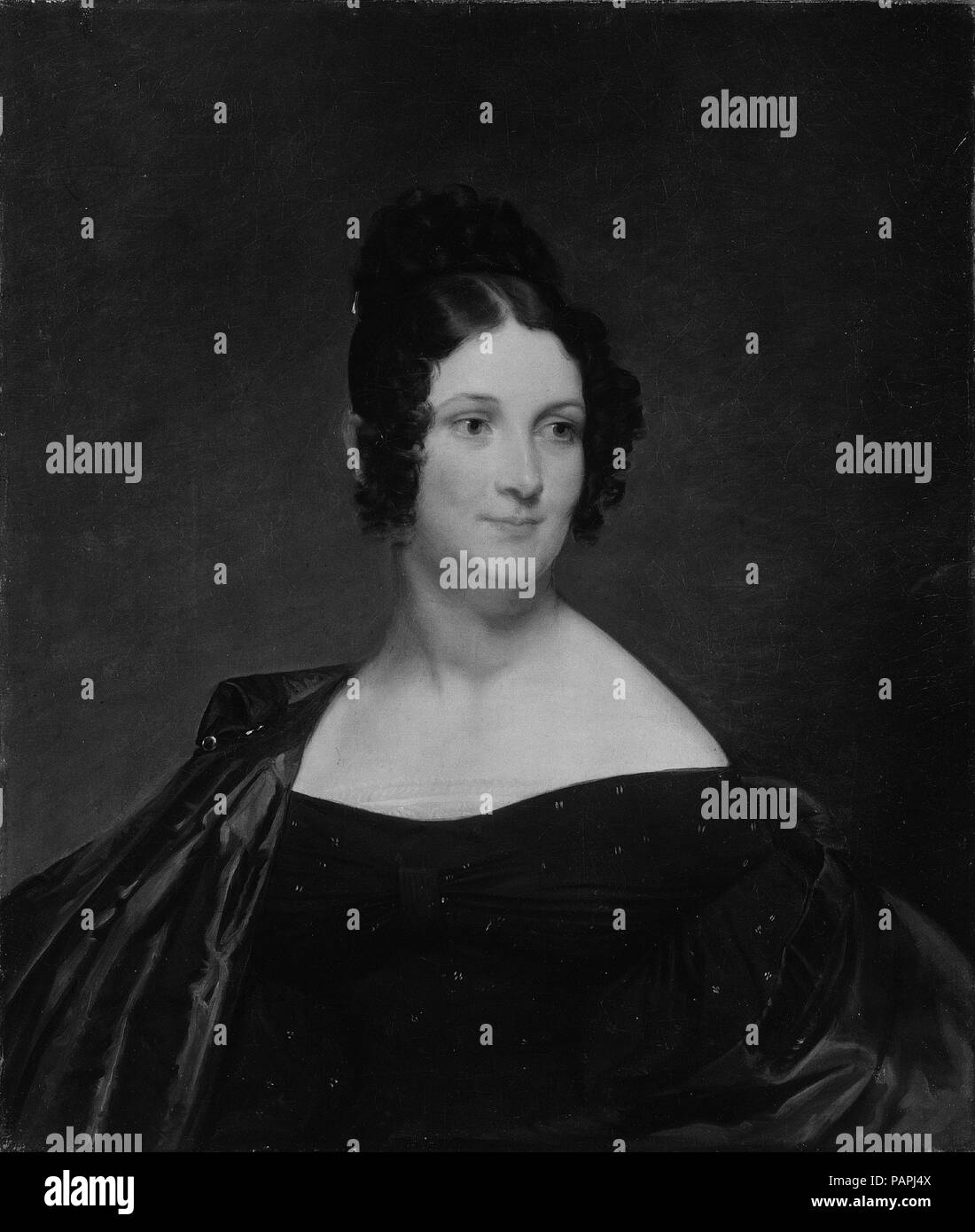 Eunice Harriet Brigham. Artista: Chester (Charles) Harding (American, Conway, Massachusetts 1792-1866 Boston, Massachusetts). Dimensioni: 30 x 25 in. (76,2 x 63,5 cm). Data: ca. 1835. Museo: Metropolitan Museum of Art di New York, Stati Uniti d'America. Foto Stock