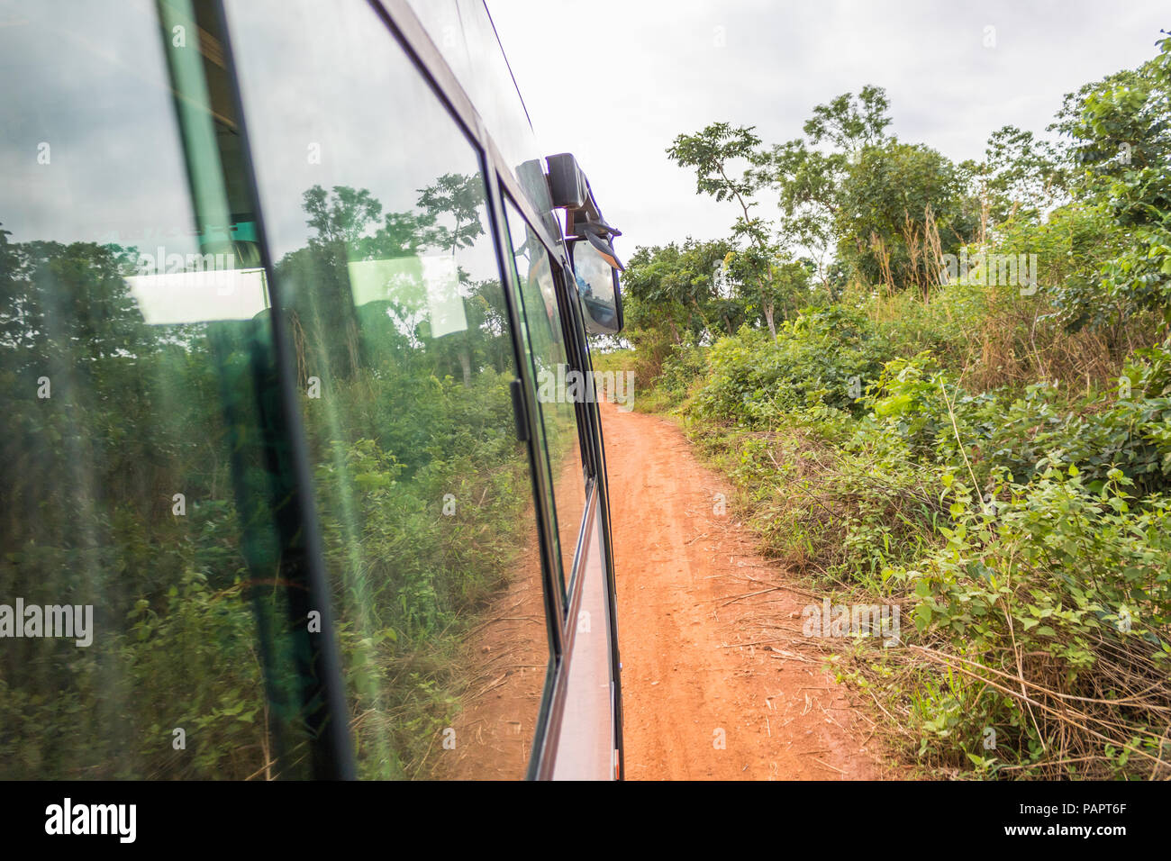 Un viaggio turistico in luoghi più remoti della foresta pluviale. Foto Stock