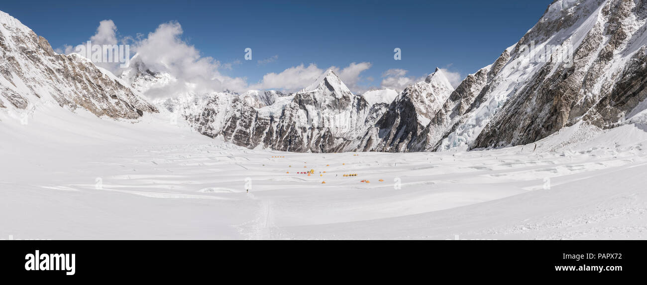 Il Nepal, Solo Khumbu, Everest, Sagamartha National Park, Western Cwm, Camp 1 Foto Stock