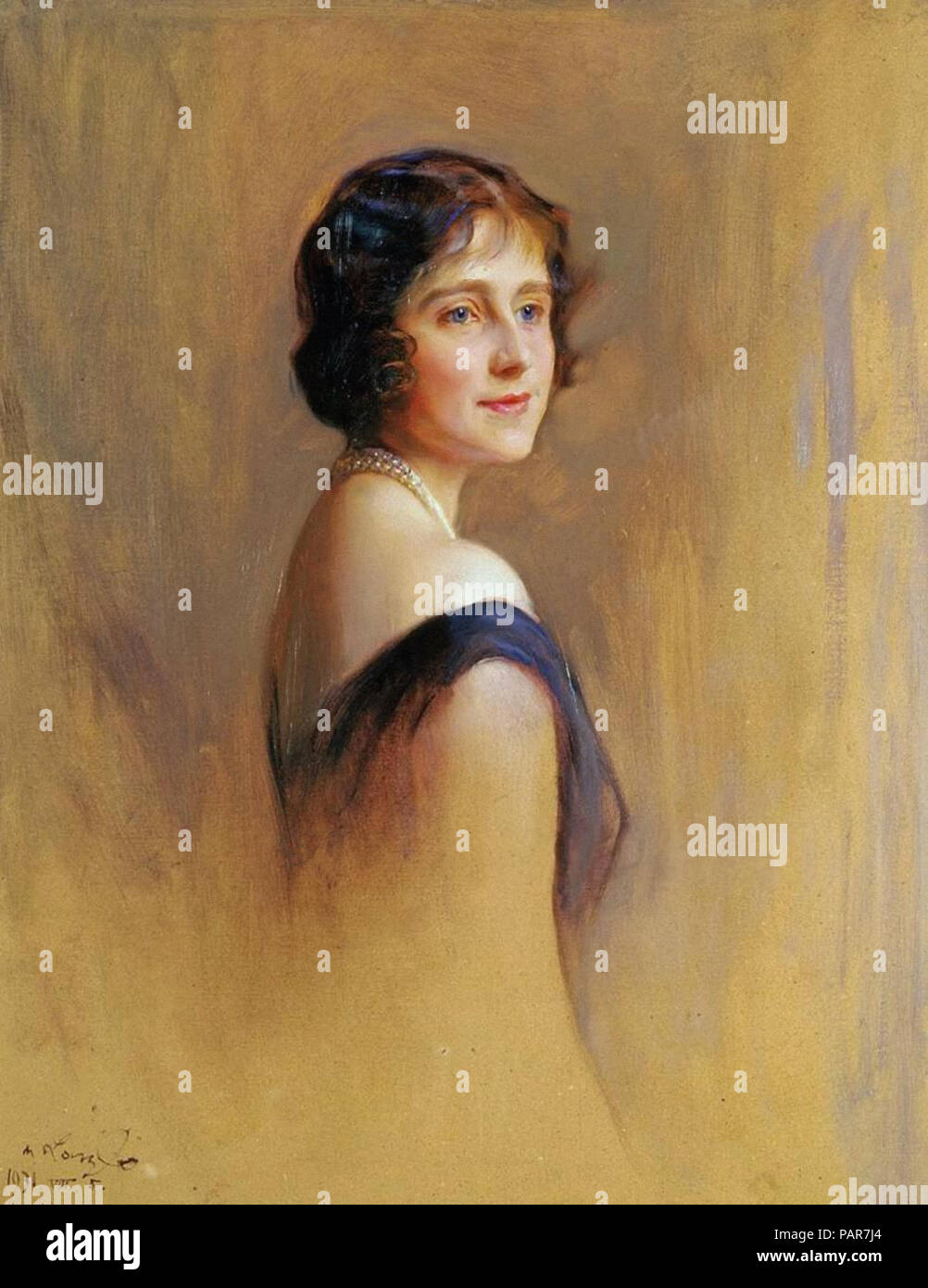 Laszlü3 FüCLöp Elek - duchessa di York (nee Elizabeth Bowes-Lyon poi regina Elisabetta Regina madre) 1931 Foto Stock
