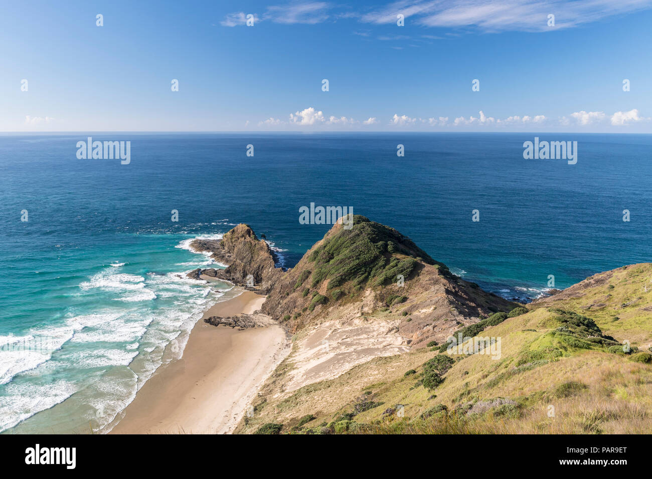 Rocky Point, Cape Reinga, Northland e North Island, Nuova Zelanda Foto Stock