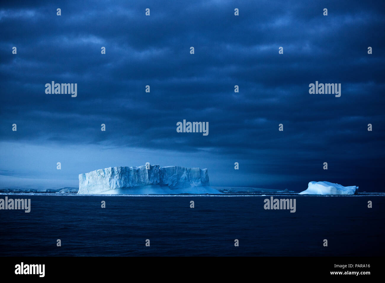Antartico, Penisola Antartica, iceberg e Foto Stock