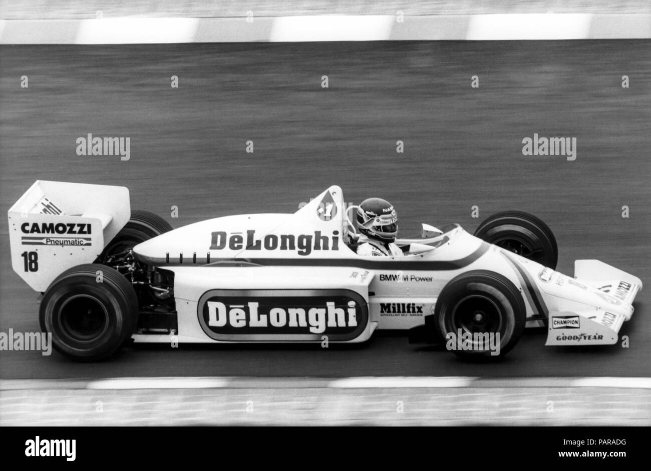 F1, frecce BMW,Thierry Boutsen ,Germania GP, Nürburgring, 1985 Foto Stock