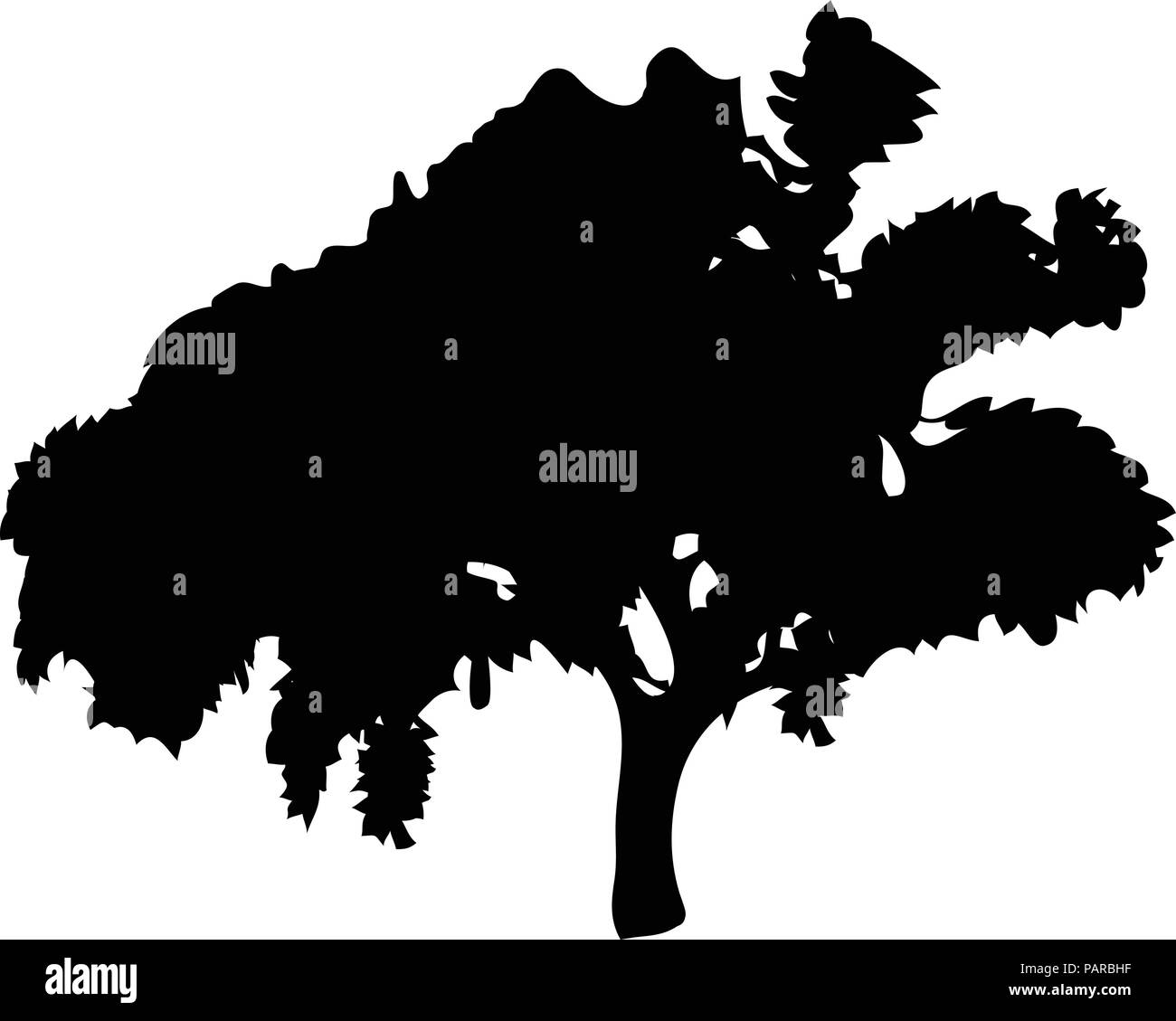 Silhouette nera della struttura fogliare isolati su sfondo bianco . Illustrazione Vettoriale, icona, segno, modello per il design. Illustrazione Vettoriale