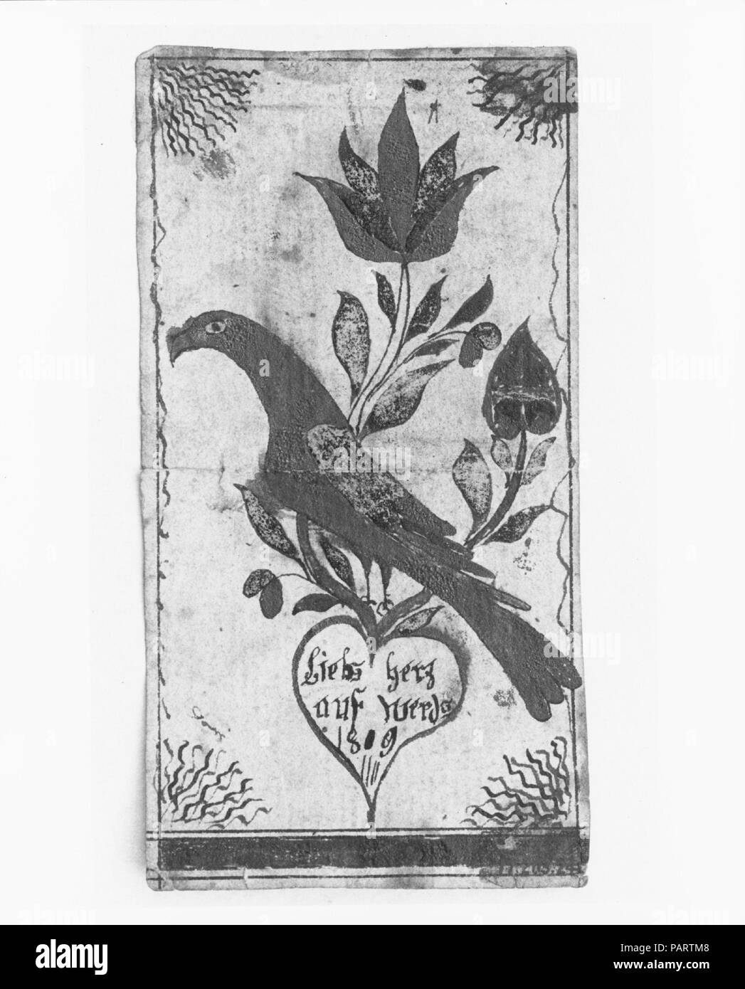 Scheda. Cultura: American. Dimensioni: 4 x 2 in. (10,2 x 5,1 cm). Data: 1809. Museo: Metropolitan Museum of Art di New York, Stati Uniti d'America. Foto Stock