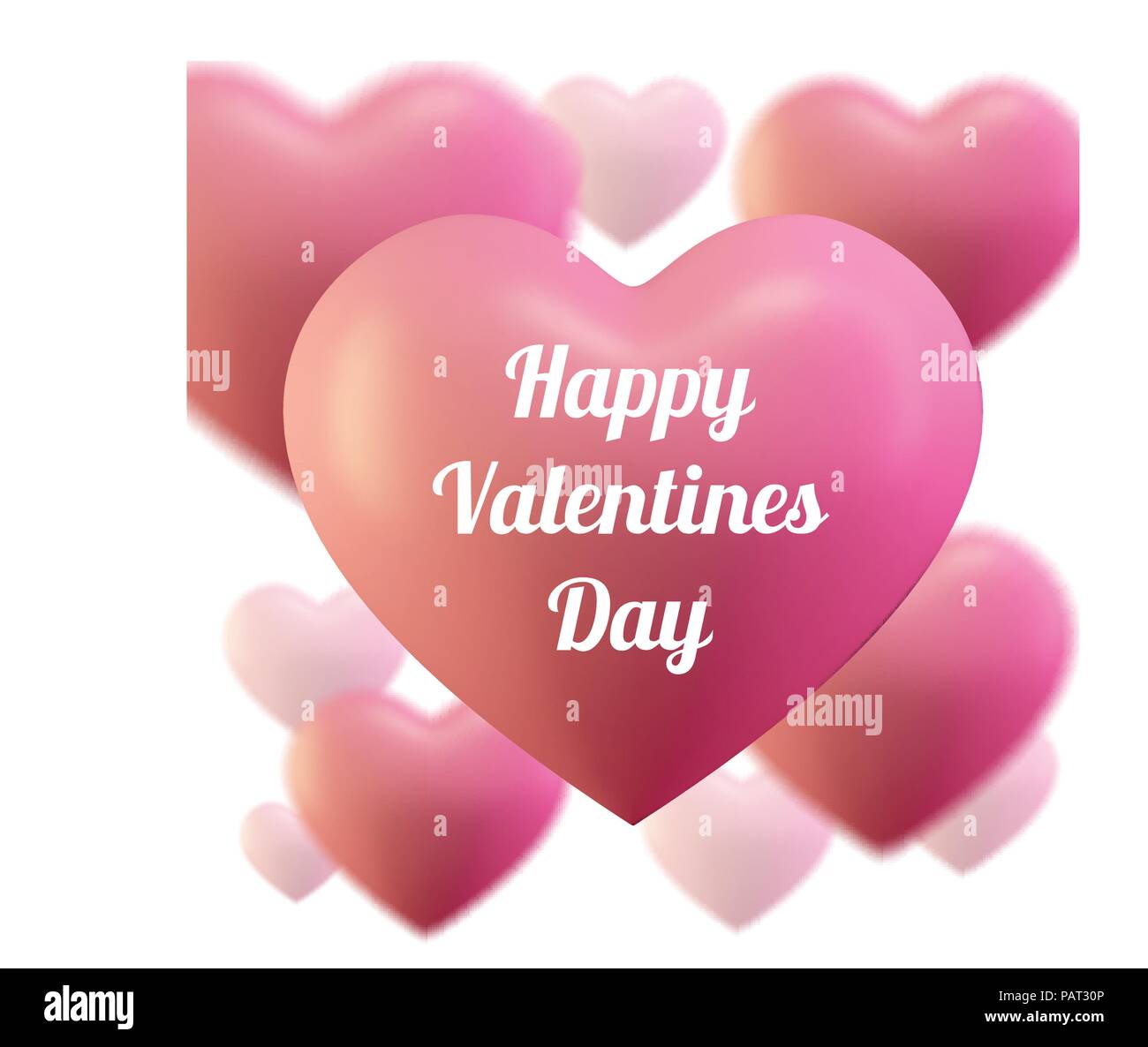 8 Marzo Giornata della donna biglietto di auguri Modello . Rosa di ballon cuore , amore . Illustrazione Vettoriale di cuori Illustrazione Vettoriale