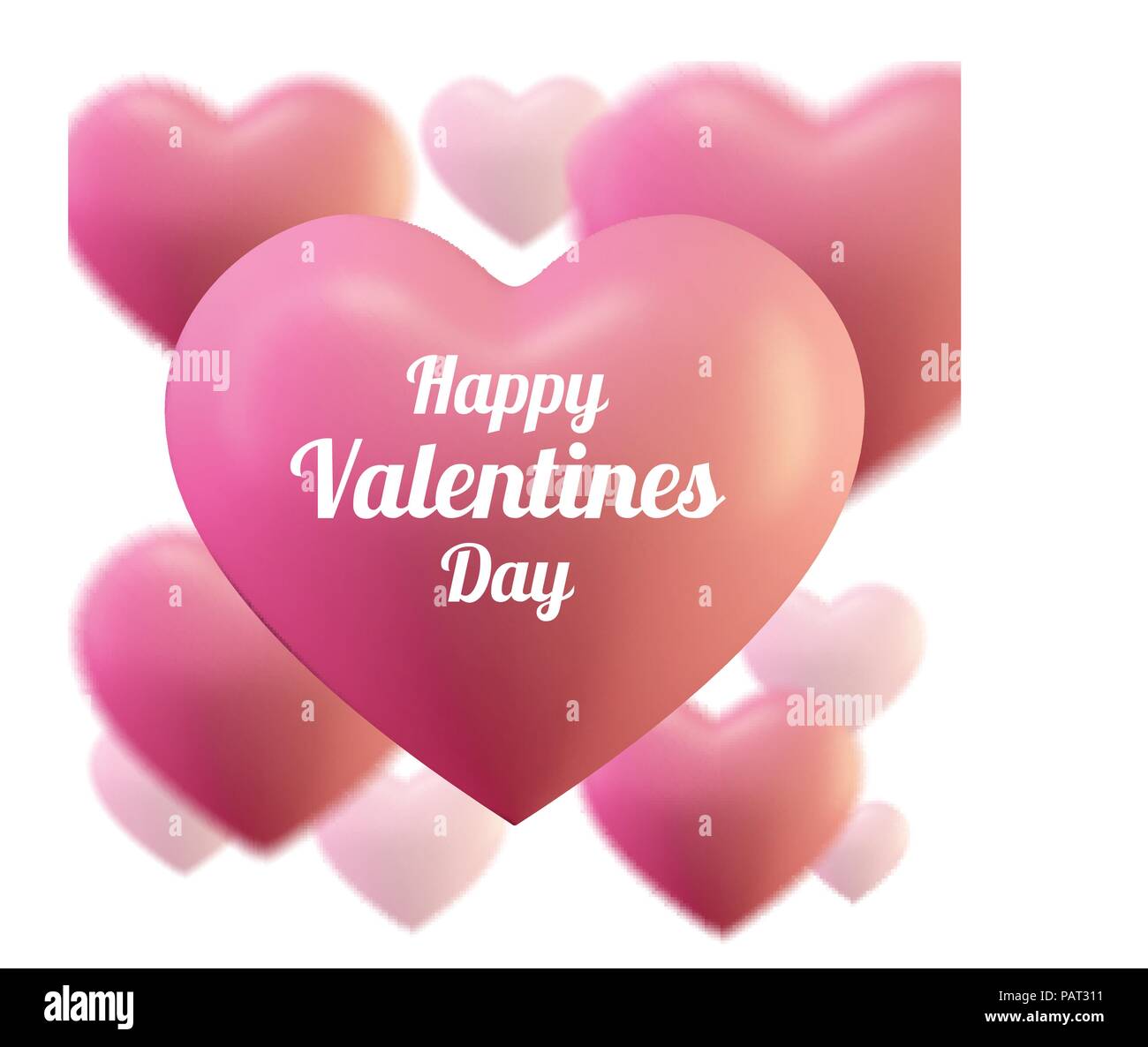 8 Marzo Giornata della donna biglietto di auguri Modello . Rosa di ballon cuore , amore . Illustrazione Vettoriale di cuori Illustrazione Vettoriale