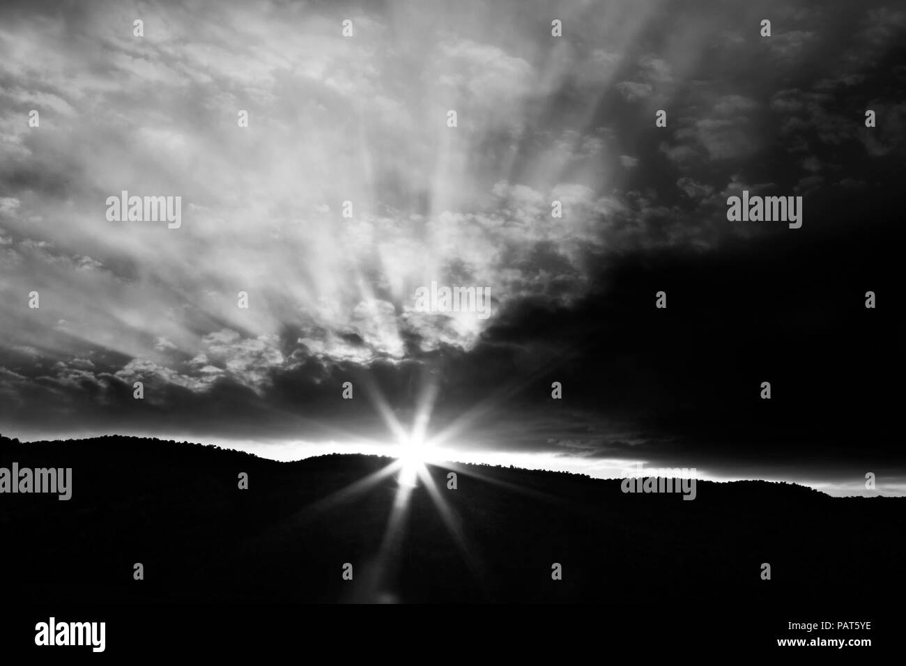 AZ00177-00...ARIZONA - tramonto dalla Arizona Trail National sentiero panoramico vicino alla sua terminous settentrionale presso il campeggio Stateline nella Kaibab compit Foto Stock