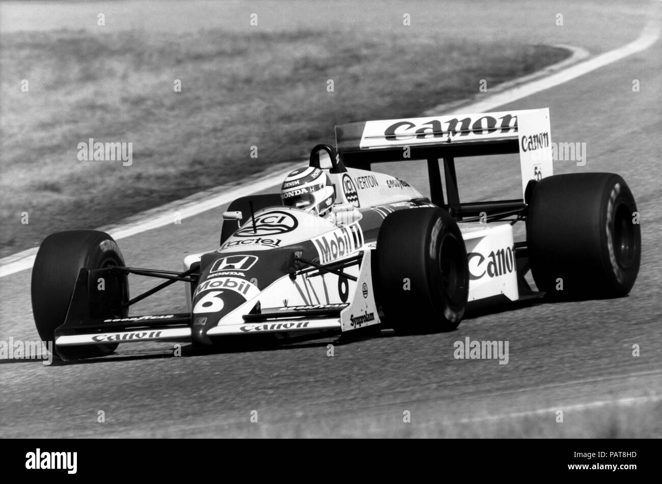 F1,Nigel Mansell, Williams Honda ,Germania GP, Nürburgring, 1986 Foto Stock