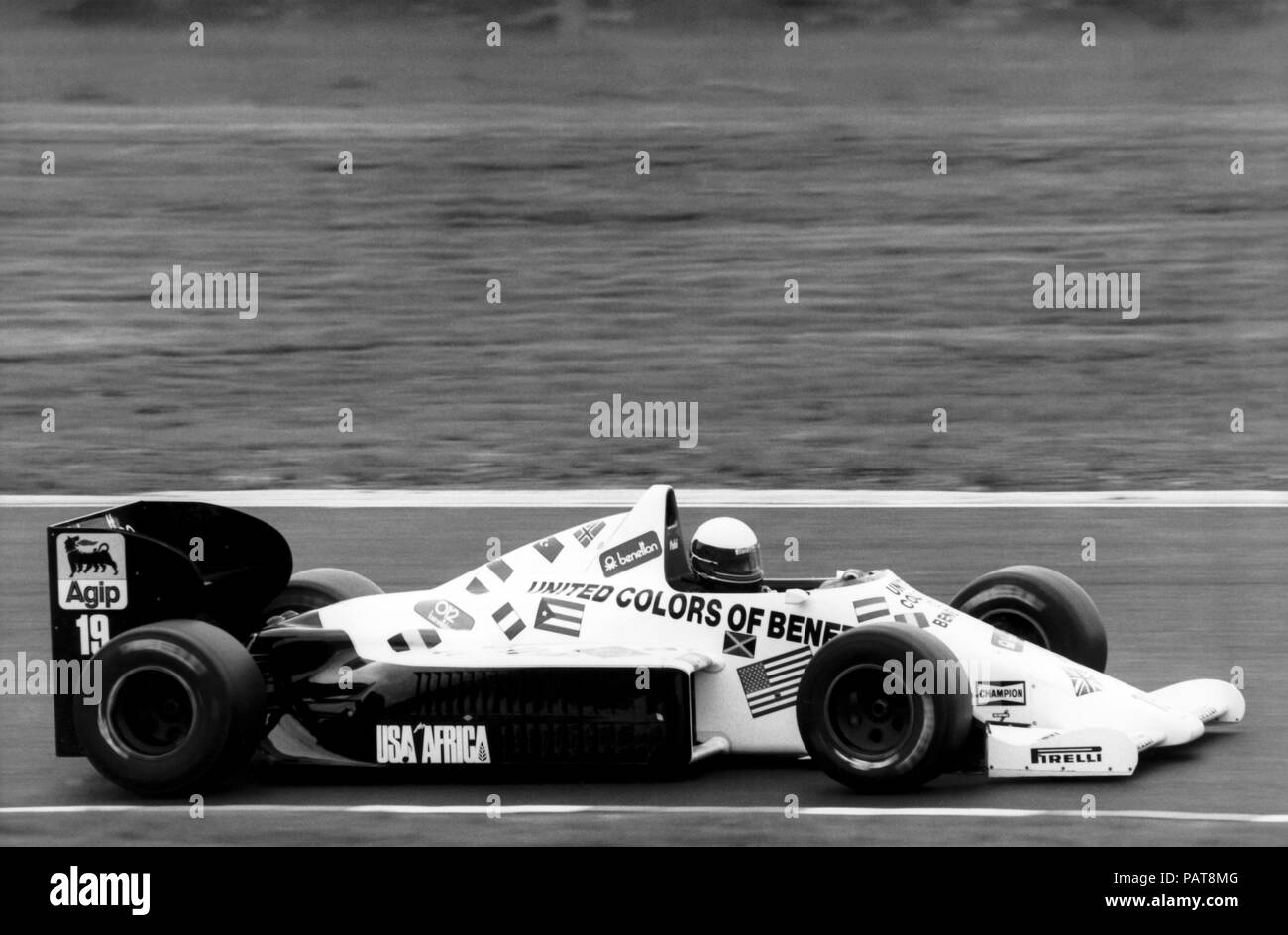 F1,Teo Fabi,toleman arte ,Germania GP, Nürburgring, 1985 Foto Stock