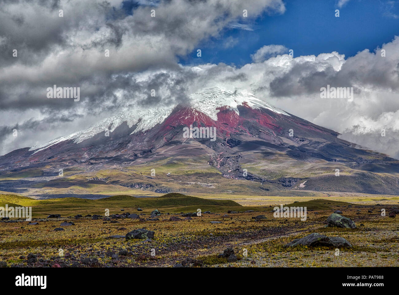 Il vulcano Cotopaxi in Ecuador Foto Stock