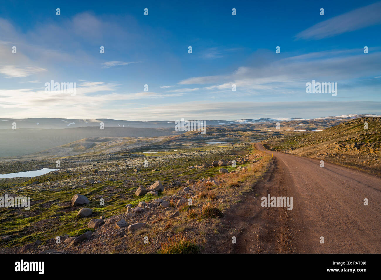 Paesaggio, Area Dynjandi, West fiordi, Islanda Foto Stock