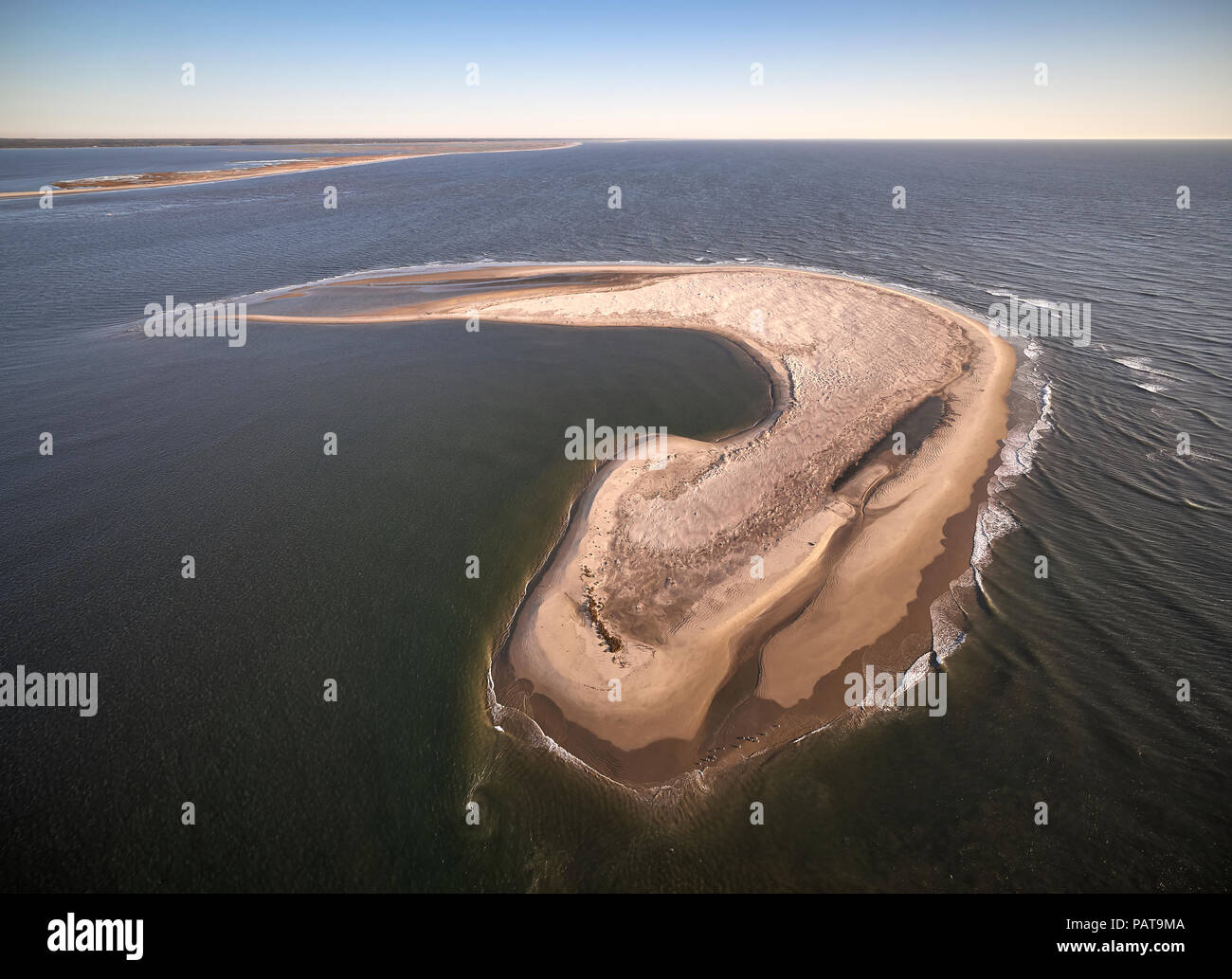 Stati Uniti d'America, Virginia, veduta aerea della Virginia costa Riserva, Oceano Atlantico, Isola Foto Stock