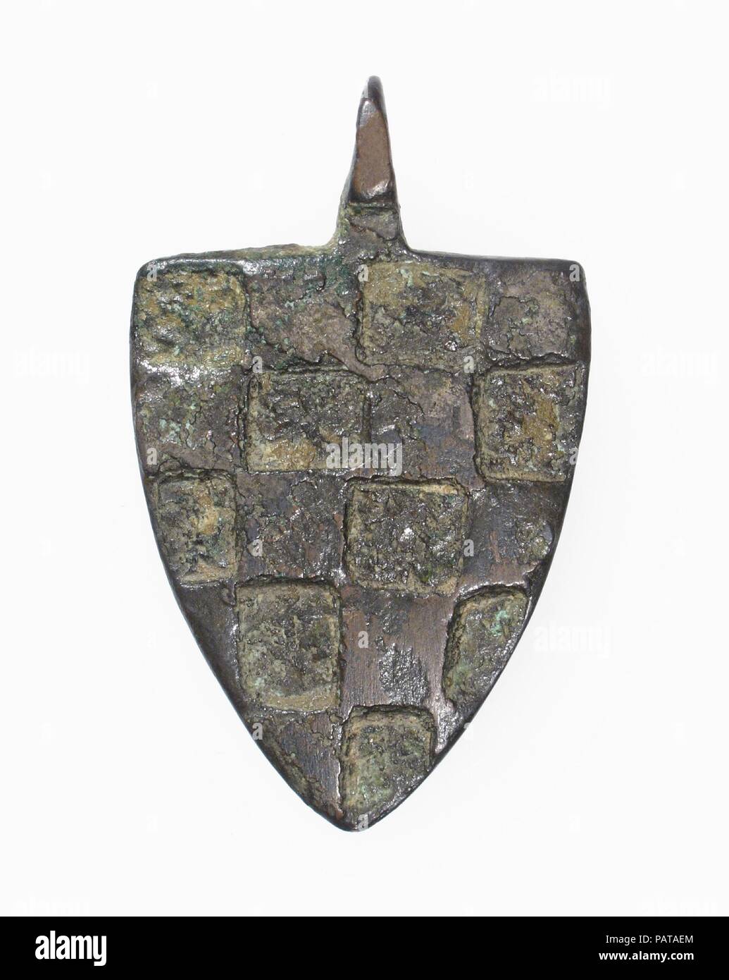 Horse bardature. Cultura: Spagnolo. Dimensioni: complessivo: 1 3/8 x 2 3/8 in. (3,5 x 6 cm). Data: XIV secolo. Museo: Metropolitan Museum of Art di New York, Stati Uniti d'America. Foto Stock