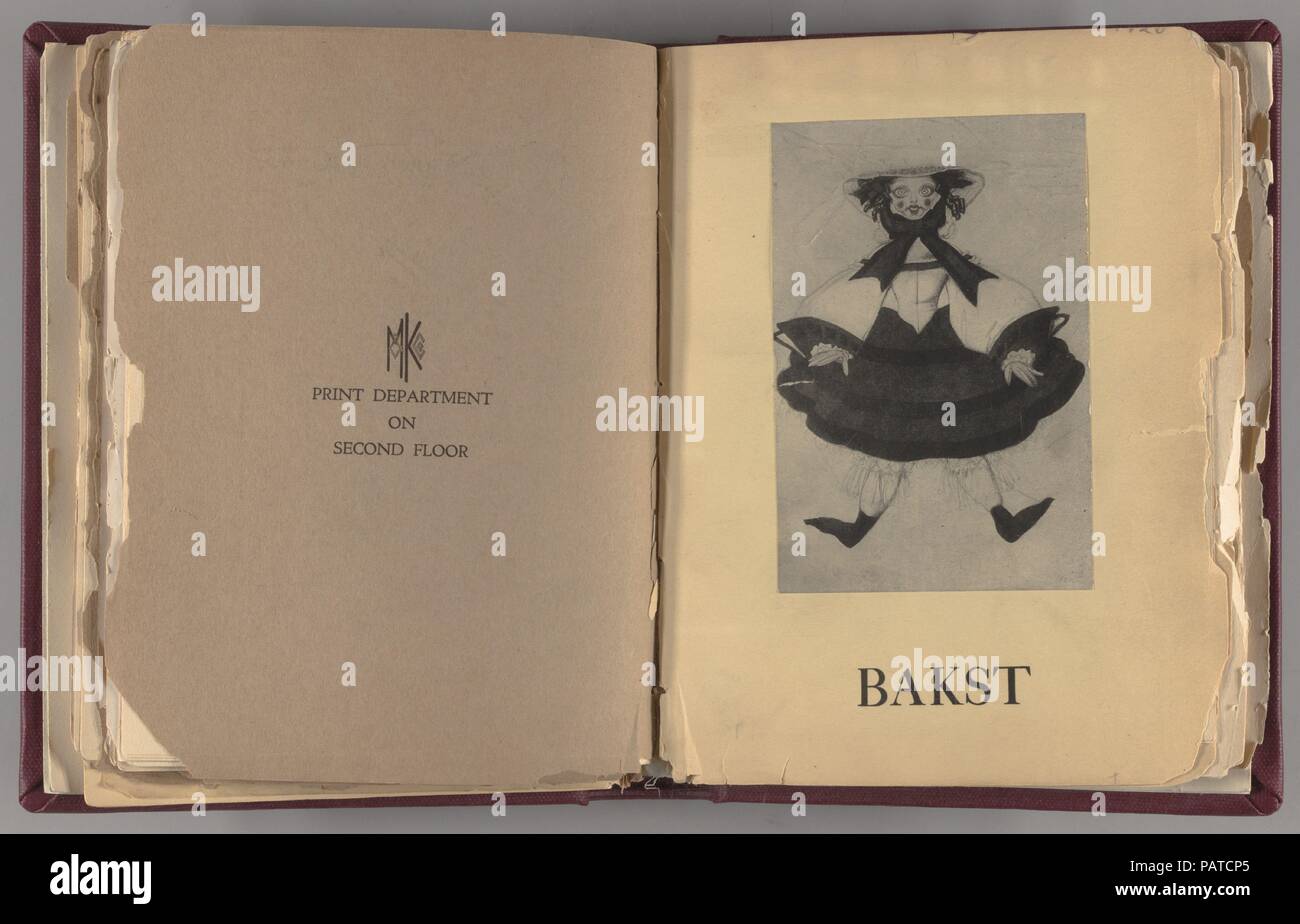 I sigg. M. Knoedler & Co. annuncia una mostra di acqua colori, disegni e le decorazioni del palcoscenico da Leon Bakst : 10 Aprile al 24 aprile compreso, 1920. Artista: Léon Bakst (Russo, Grodno 1866-1924 Paris). Dimensioni: 8 pagine non numerato : Altezza: 7 7/8 in. (20 cm). Editore: M. Knoedler & Co.. Data: 1920. Museo: Metropolitan Museum of Art di New York, Stati Uniti d'America. Foto Stock