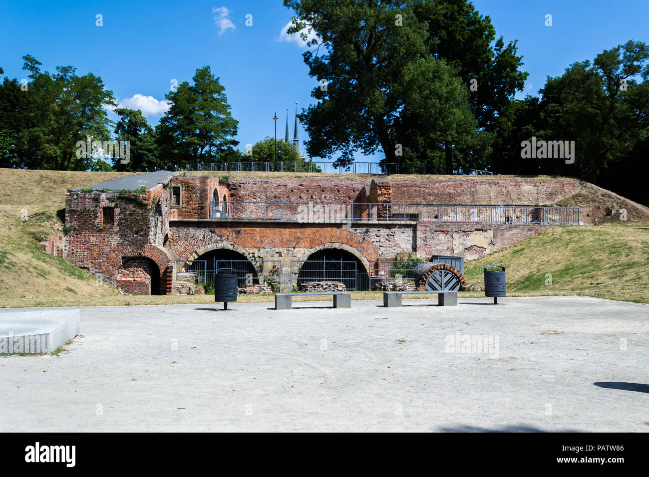 Architettura storica della città di Wroclaw, Polonia Foto Stock