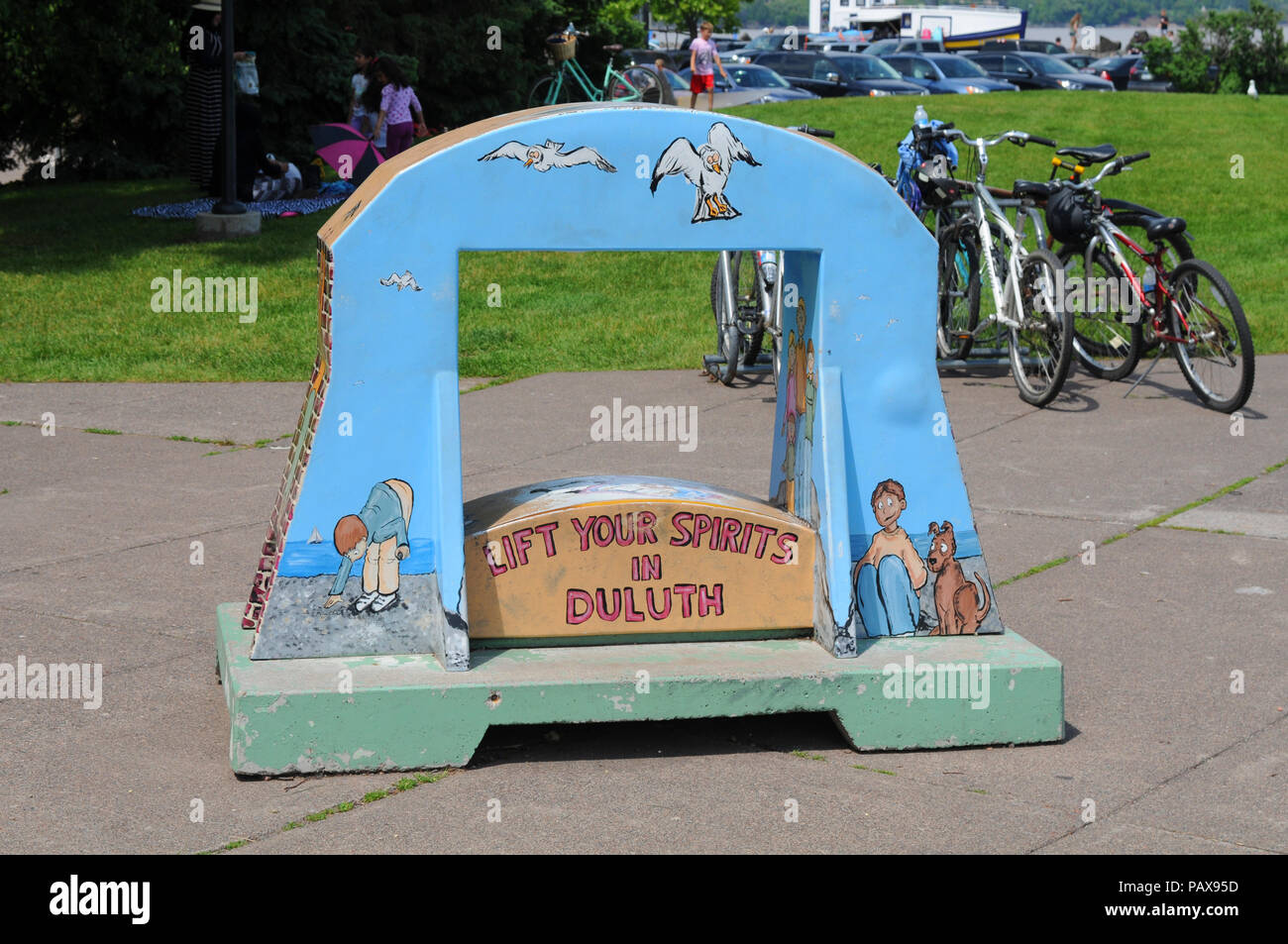 Il centro di Duluth, Minnesota vicino al Lago Superior fronte mare Foto Stock