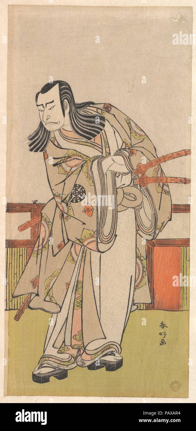 L'attore Nakamura Nakazo come un Daimyo. Artista: Katsukawa Shunko (giapponese, 1743-1812). Cultura: il Giappone. Dimensioni: 12 7/32 x 5 3/4 in. (31,1 x 14,6 cm). Data: ca. 1791. Museo: Metropolitan Museum of Art di New York, Stati Uniti d'America. Foto Stock