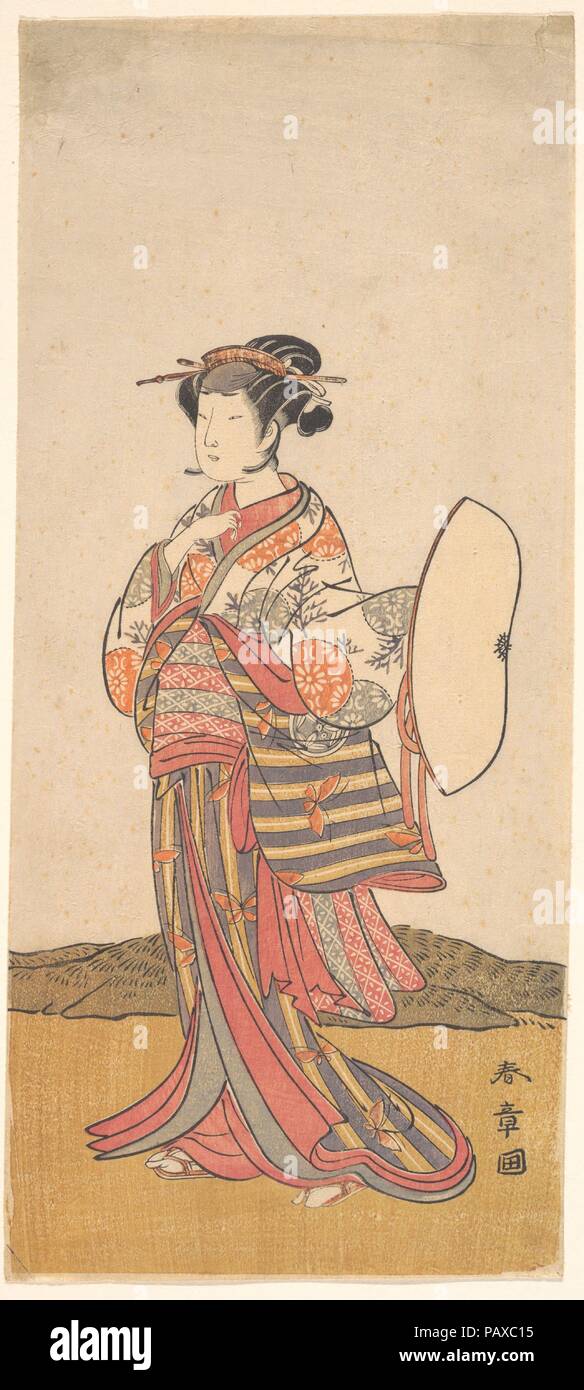 Il Secondo Yamashita Kinsaku (1733-1790). Artista: Katsukawa Shunsho (giapponese, 1726-1792). Cultura: il Giappone. Dimensioni: 12 1/2 x 5 3/4 in. (31,8 x 14,6 cm). Data: ca. 1772. Museo: Metropolitan Museum of Art di New York, Stati Uniti d'America. Foto Stock