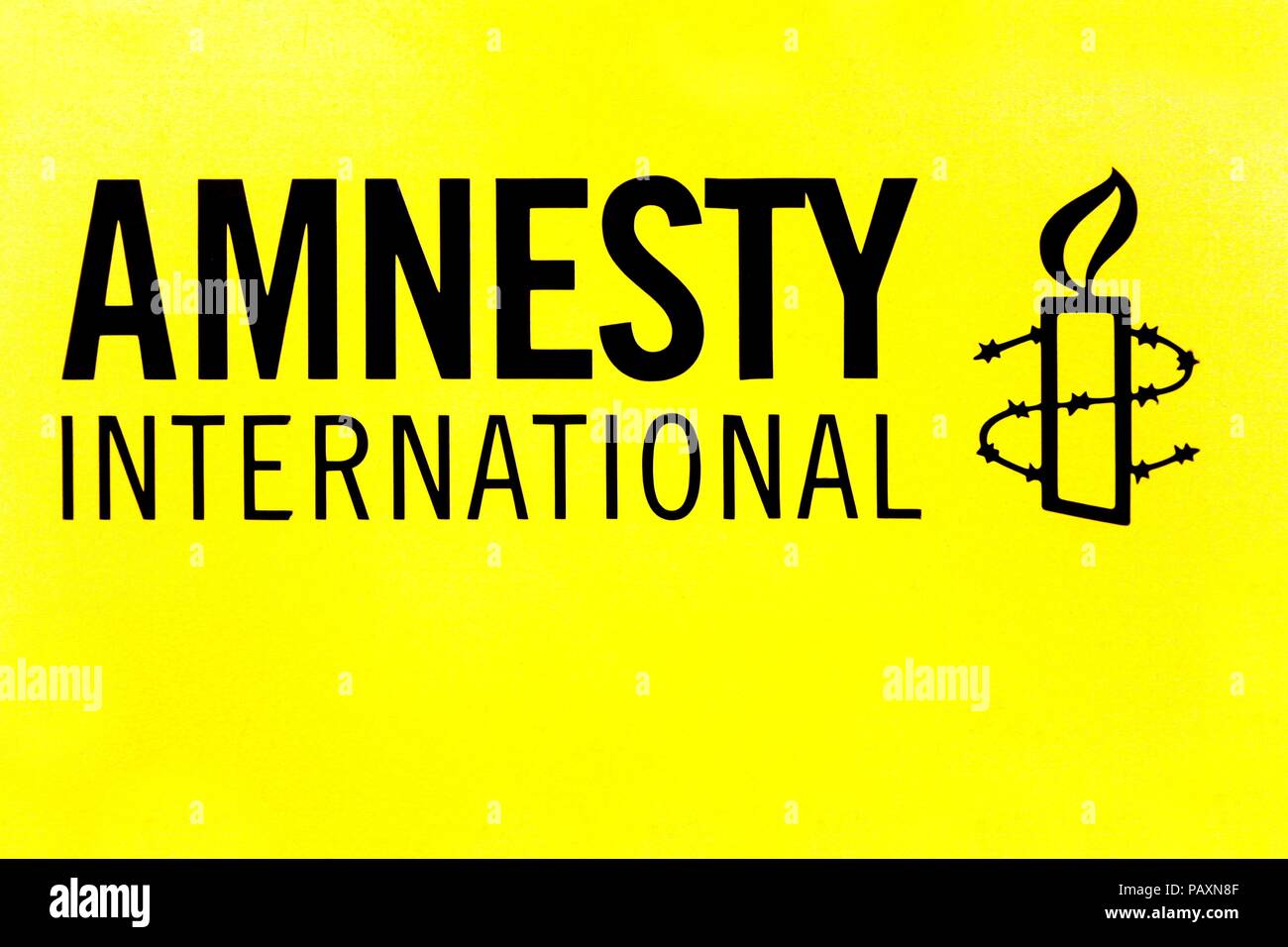 Copenhagen, Danimarca - 24 Giugno 2018: Amnesty International logo su una parete Foto Stock