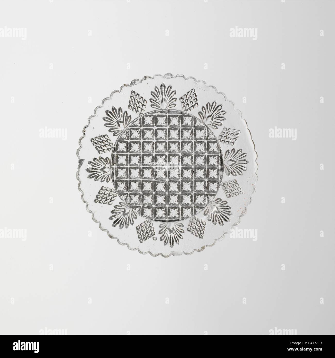 Cup Plate. Cultura: American. Dimensioni: le dimensioni non disponibile. Maker: Probabilmente Boston & Sandwich Glass Company (American, 1825-1888, Sandwich, Massachusetts). Data: 1830-50. Museo: Metropolitan Museum of Art di New York, Stati Uniti d'America. Foto Stock