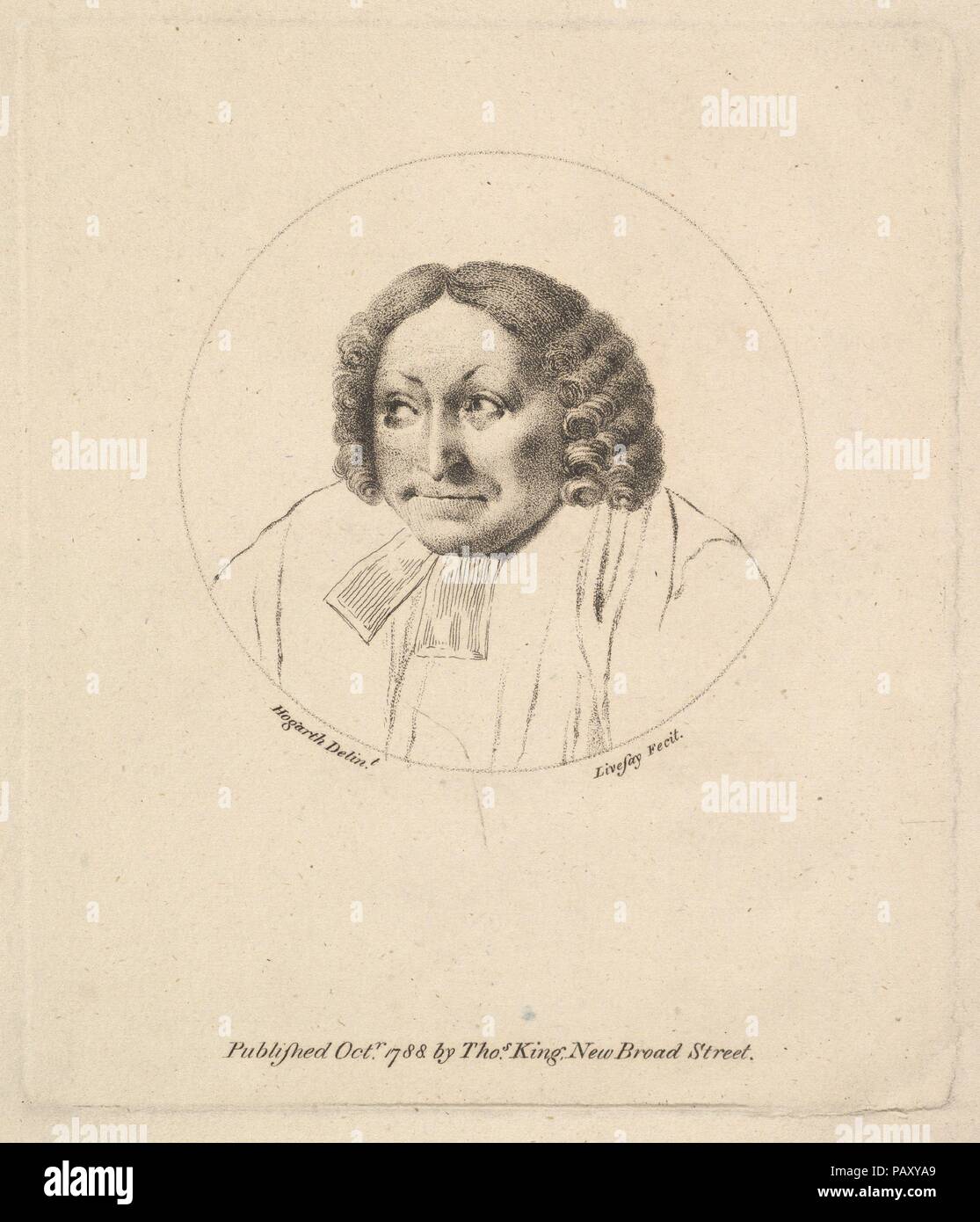 Il Parson alla testa. Artista: Dopo William Hogarth (British, Londra Londra 1697-1764). Dimensioni: piastra: 6 1/4 x 5 3/8 in. (15,9 x 13,7 cm) foglio: 11 x 17 3/8 in. (28 x 44,2 cm). Incisore: Richard Livesay (British, 1753-1823 Southsea). Data: Ottobre 1788. Museo: Metropolitan Museum of Art di New York, Stati Uniti d'America. Foto Stock