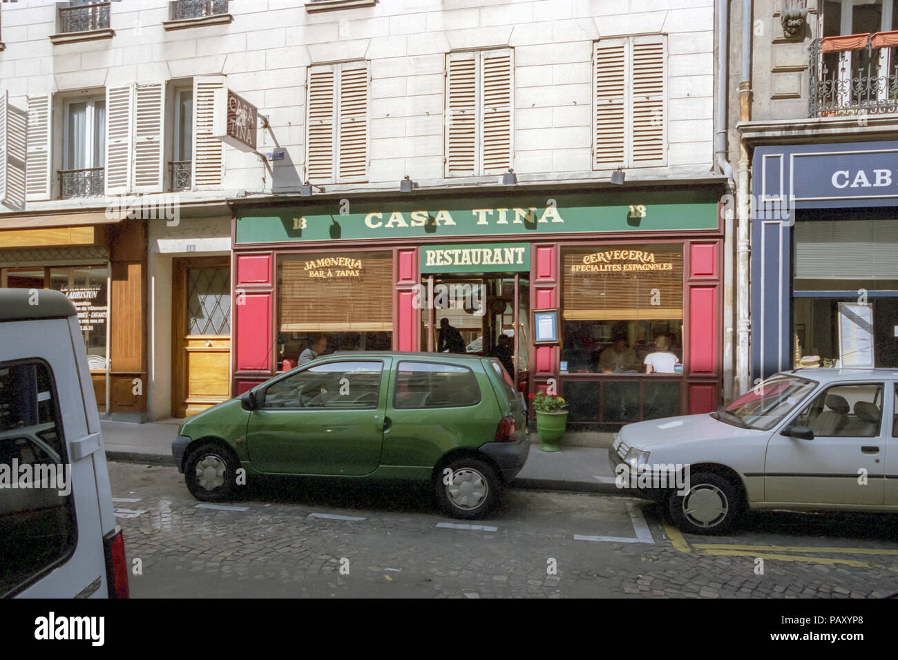 L indomani della morte di Lady Diana, principessa di Galles, a Parigi: la caffetteria dove Henri Paolo aveva il suo ultimo drink Foto Stock