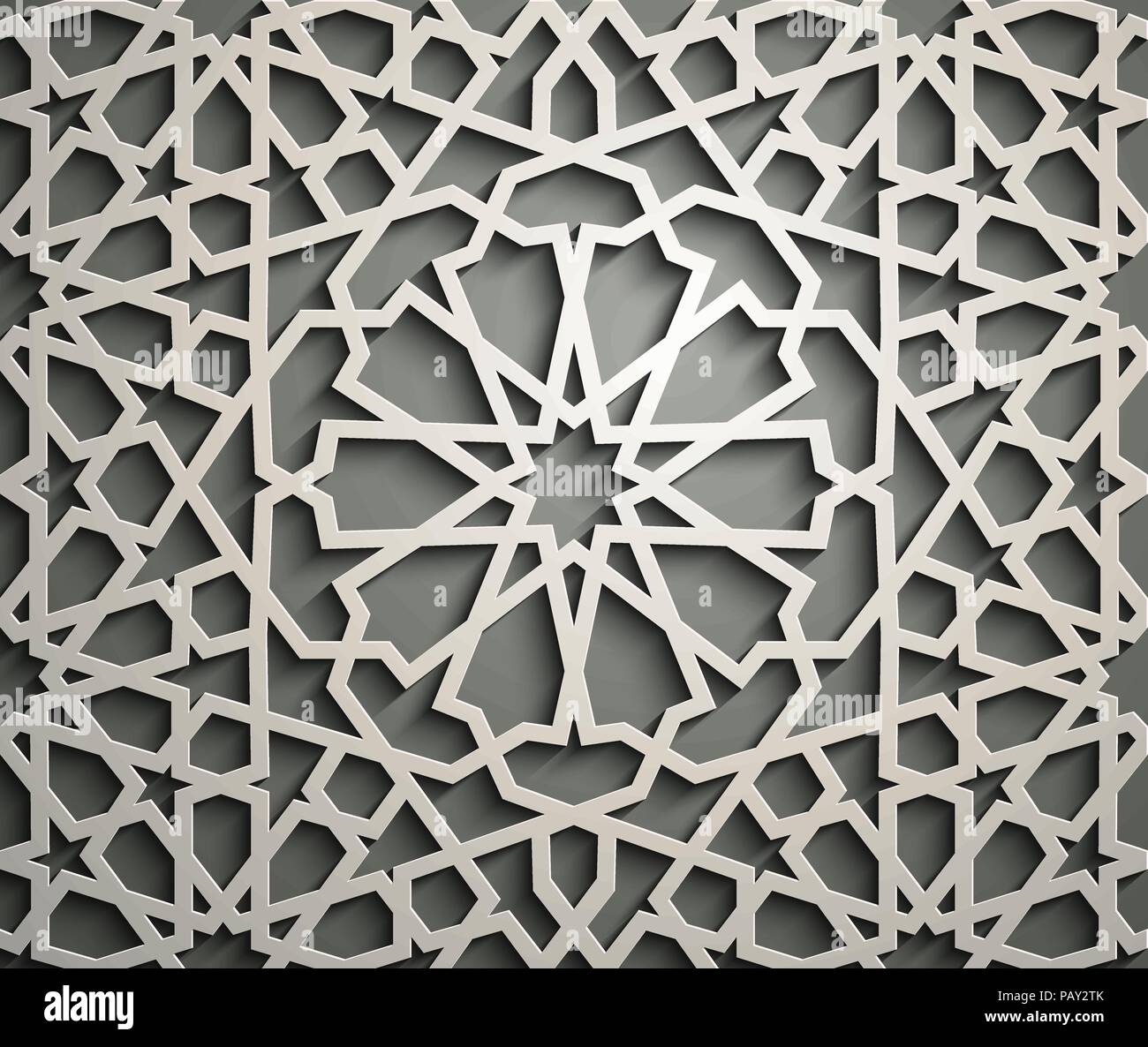 Ornamento islamica , vettore motiff persiano . 3d il ramadan round islamico gli elementi di configurazione di . Geometriche ornamentali circolare arabo vettore simbolo . Illustrazione Vettoriale