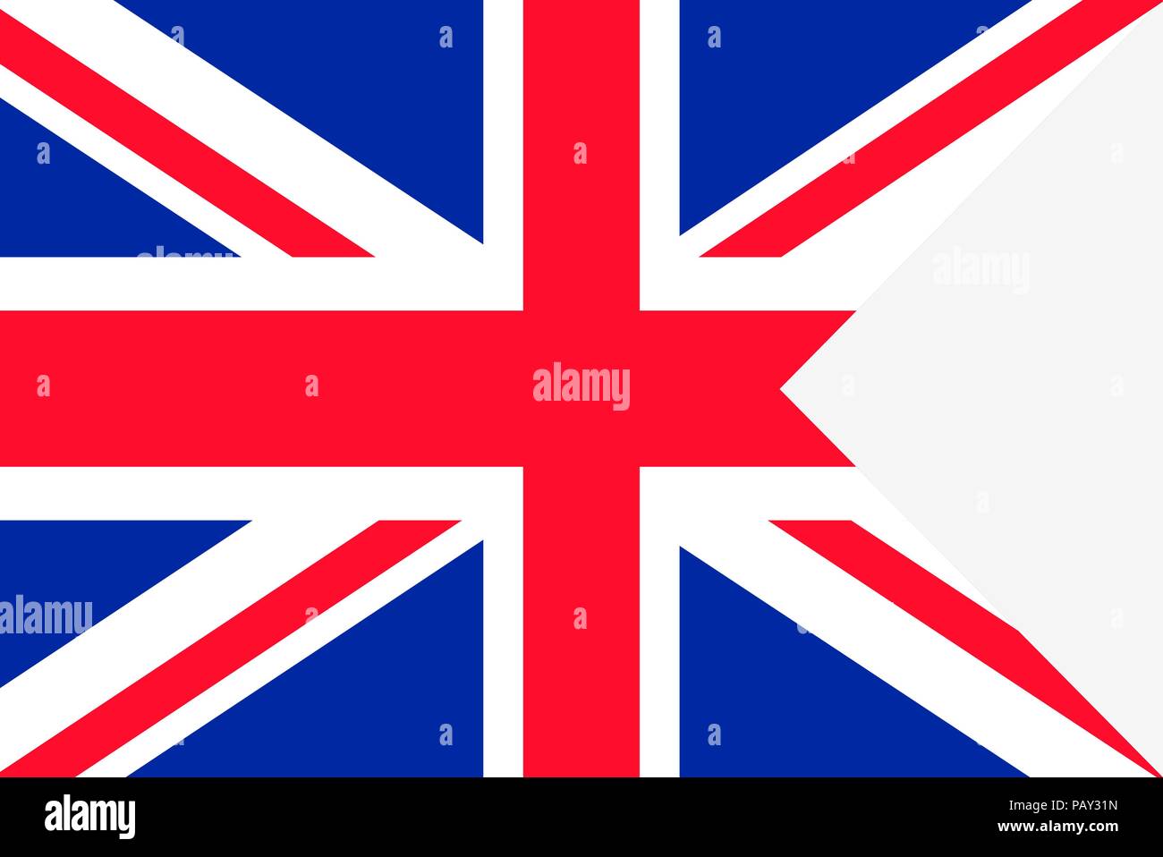 Bandiera della Gran Bretagna. Simbolo del Giorno di indipendenza, souvenir soccer game banner, lingua, pulsante icona. Illustrazione Vettoriale
