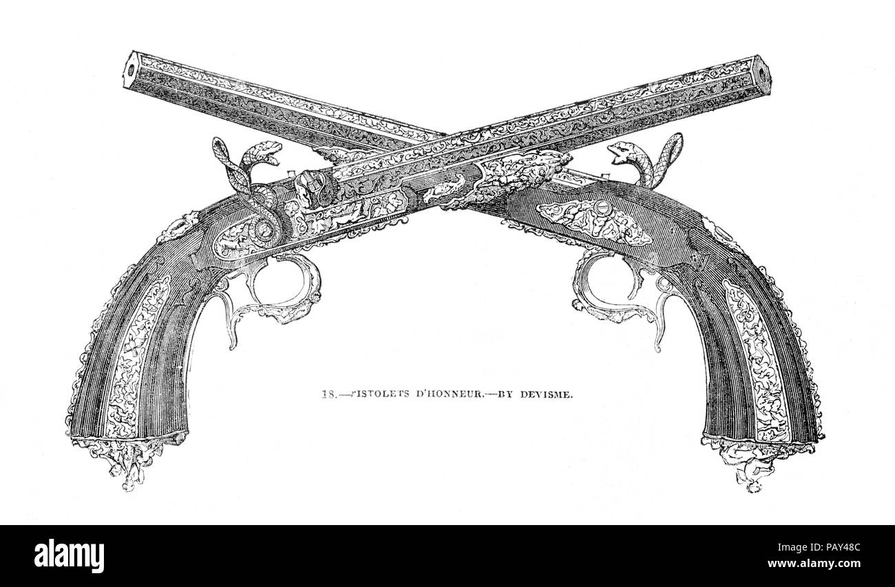 Incisione intitolata "pistola e un mortaio da Bomarsund, al Crystal Palace' mostra i trofei di guerra. Dal Illustrated London News. Vol. 25 (30 dicembre 1854), pg. 689 Foto Stock